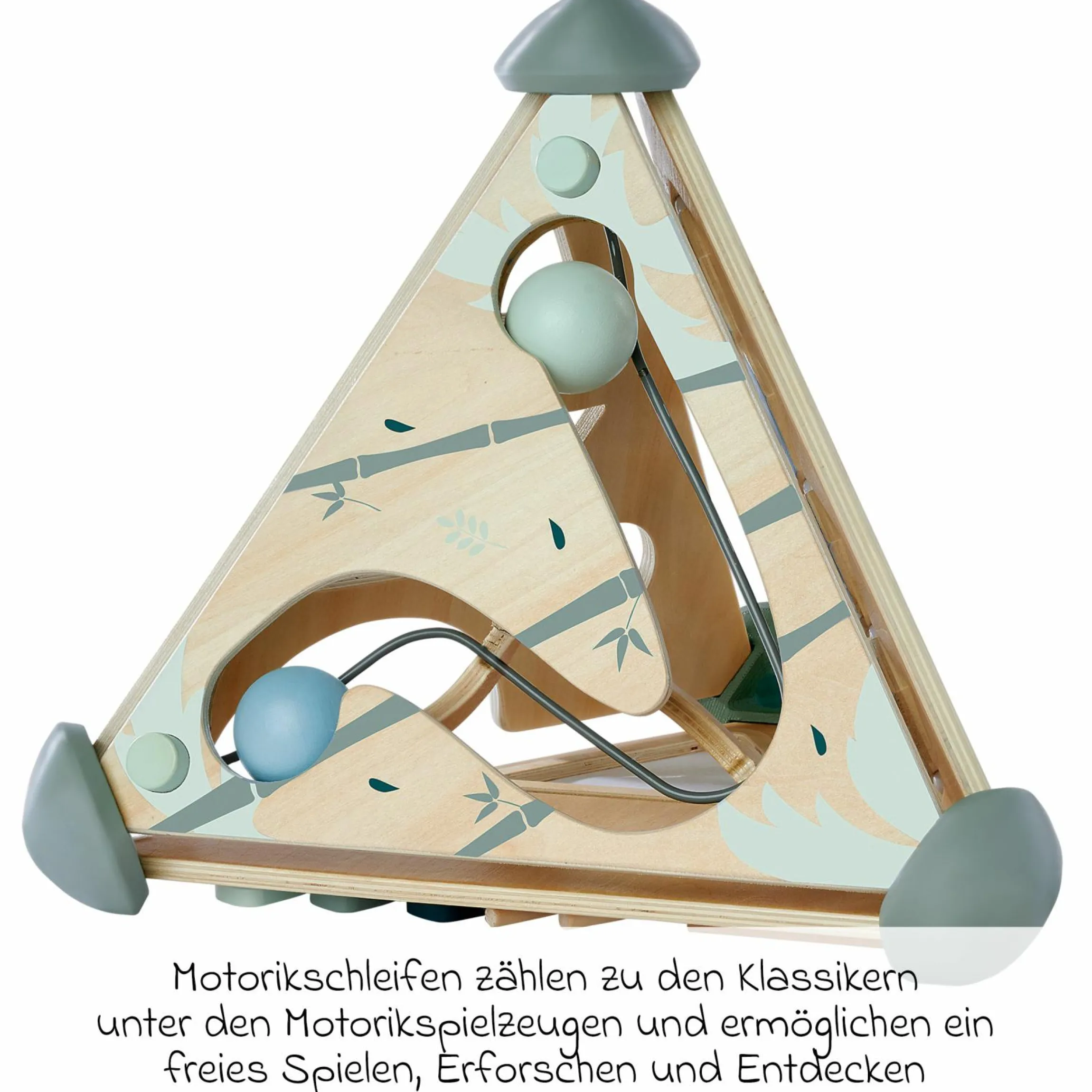 Spielcenter Pyramide mit Steckspiel, Memory, Musikfunktion & Kugelbahn - Panda