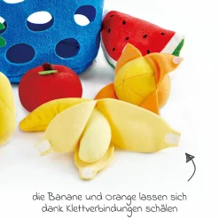 Spiellebensmittel Obstkörbchen - aus weichen Stoffen
