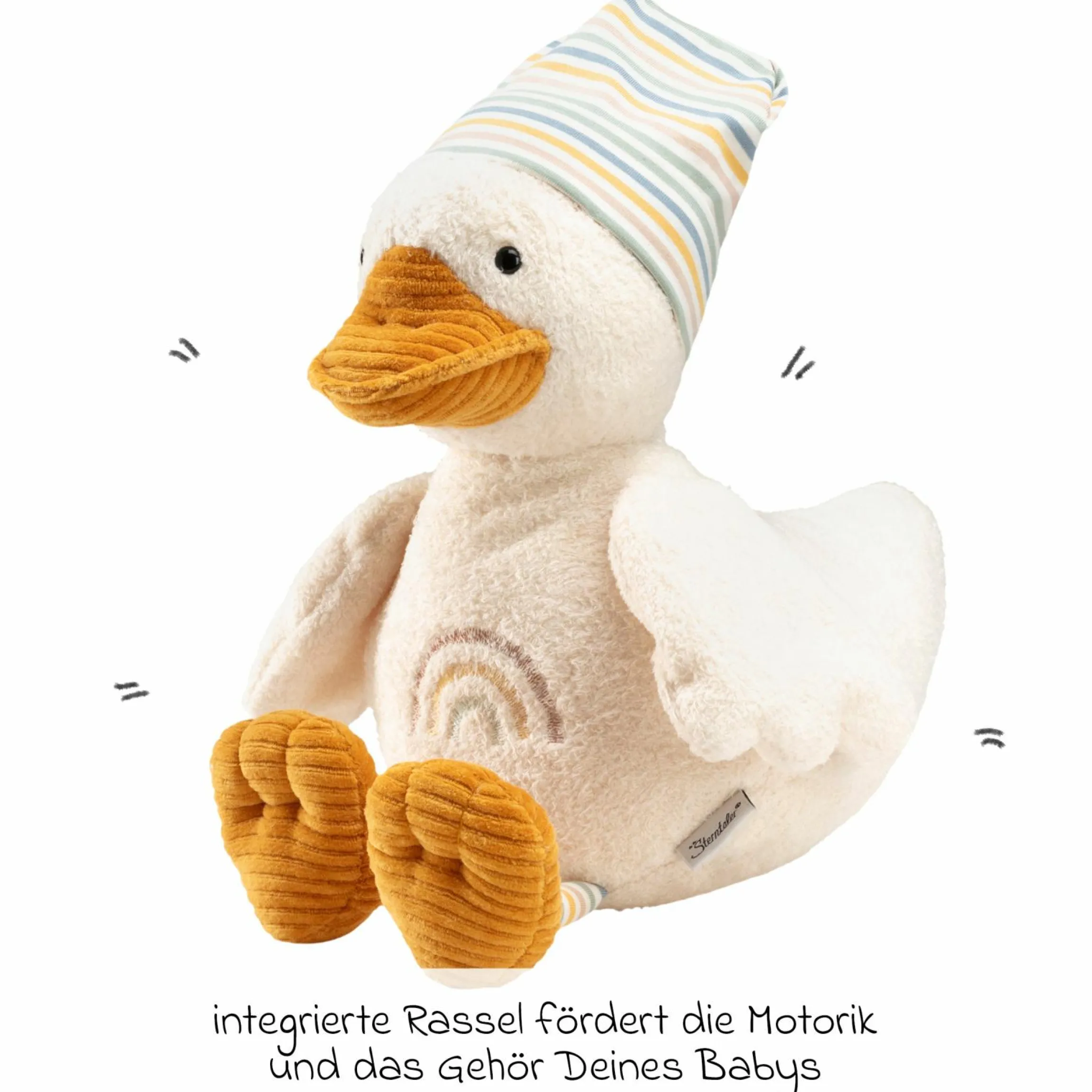 Spieltier / Rassel 24 cm - Ente Edda