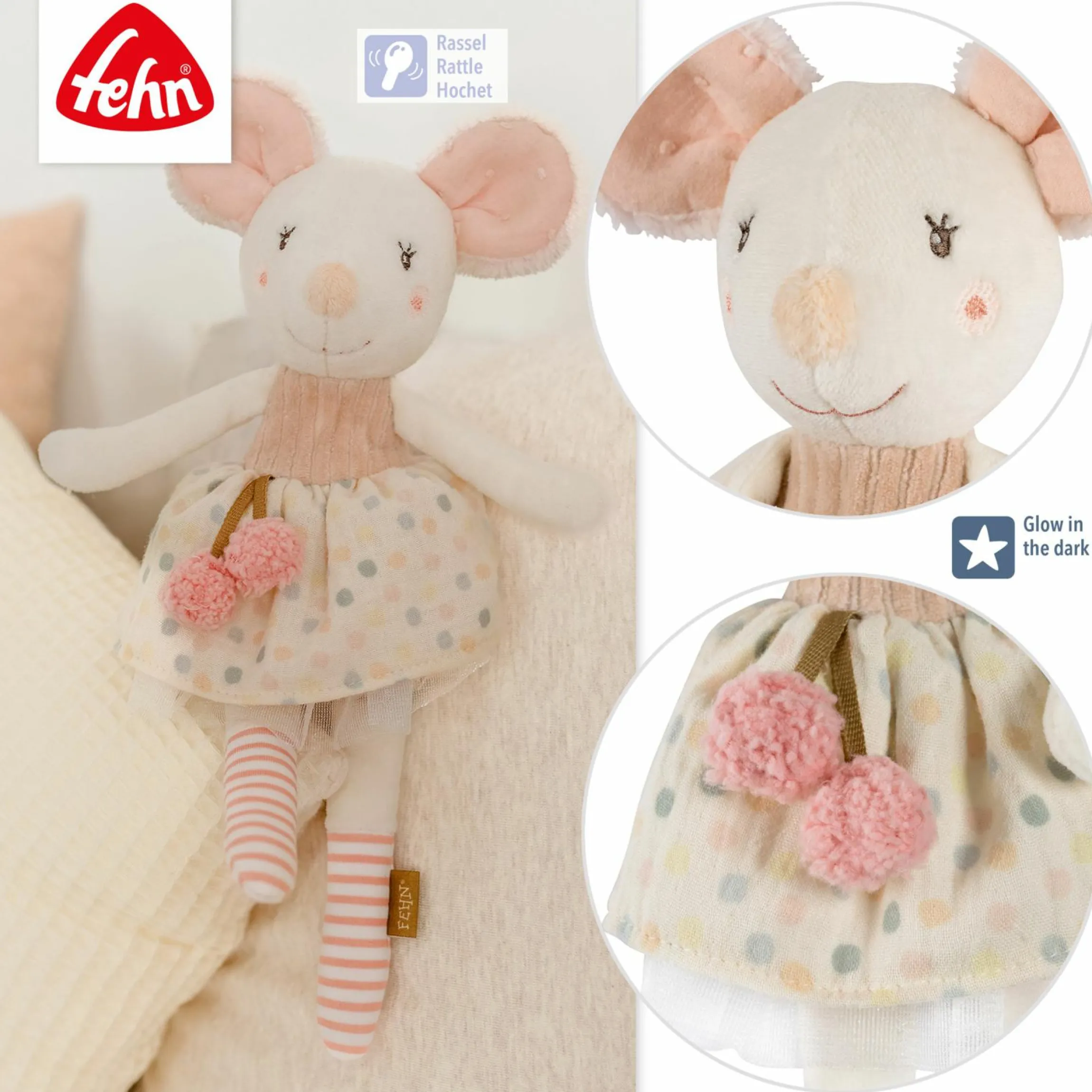 Spieltier Bean Bag Maus 30 cm - feehnland