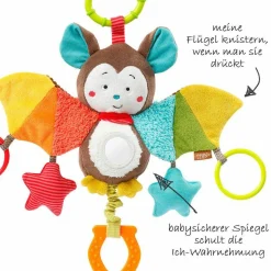 Spieltier zum Aufhängen / Activity-Greifling Fledermaus 25 cm - Jungle Heroes