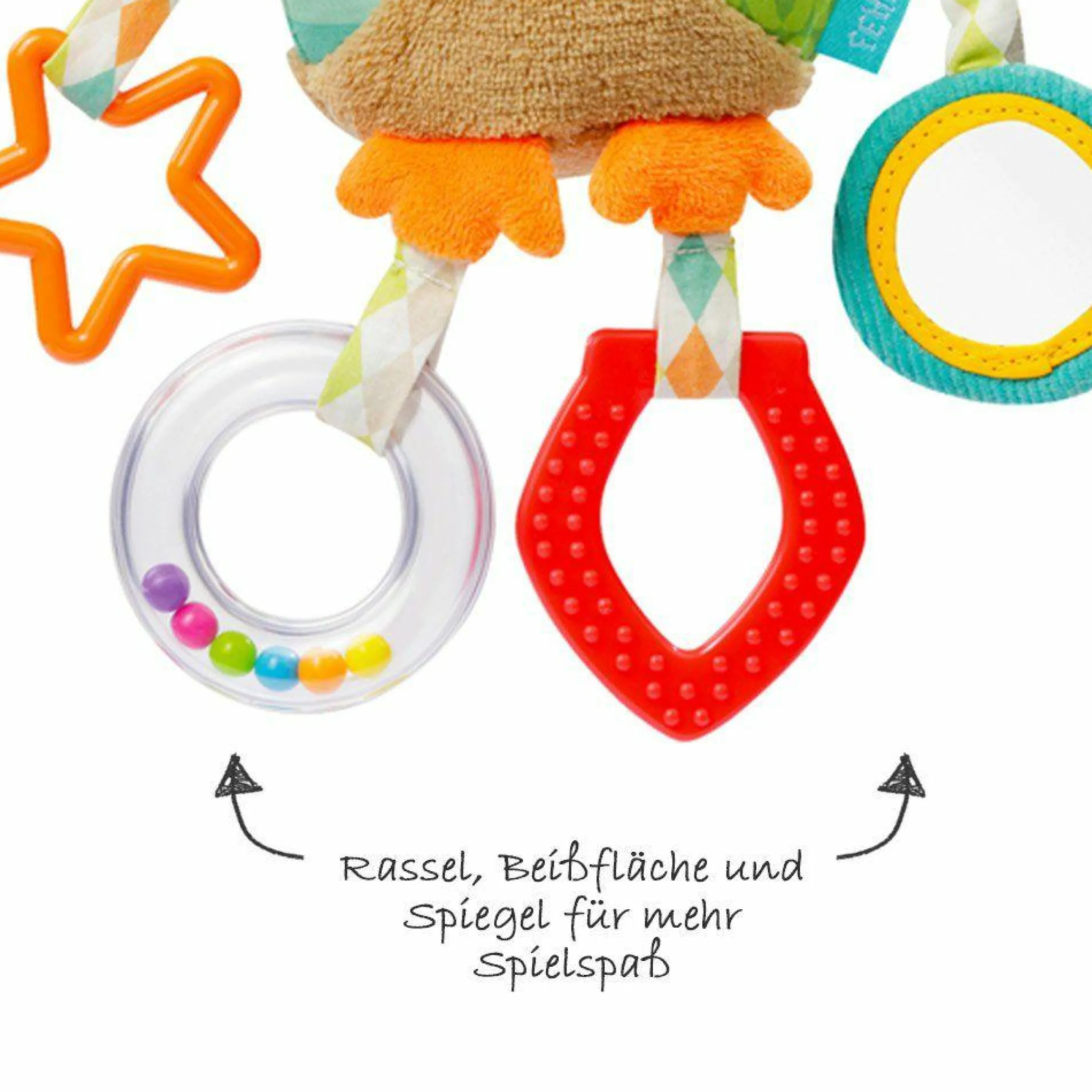 Spieltier zum Aufhängen / Activity-Greifling Sleeping Forest - Eule