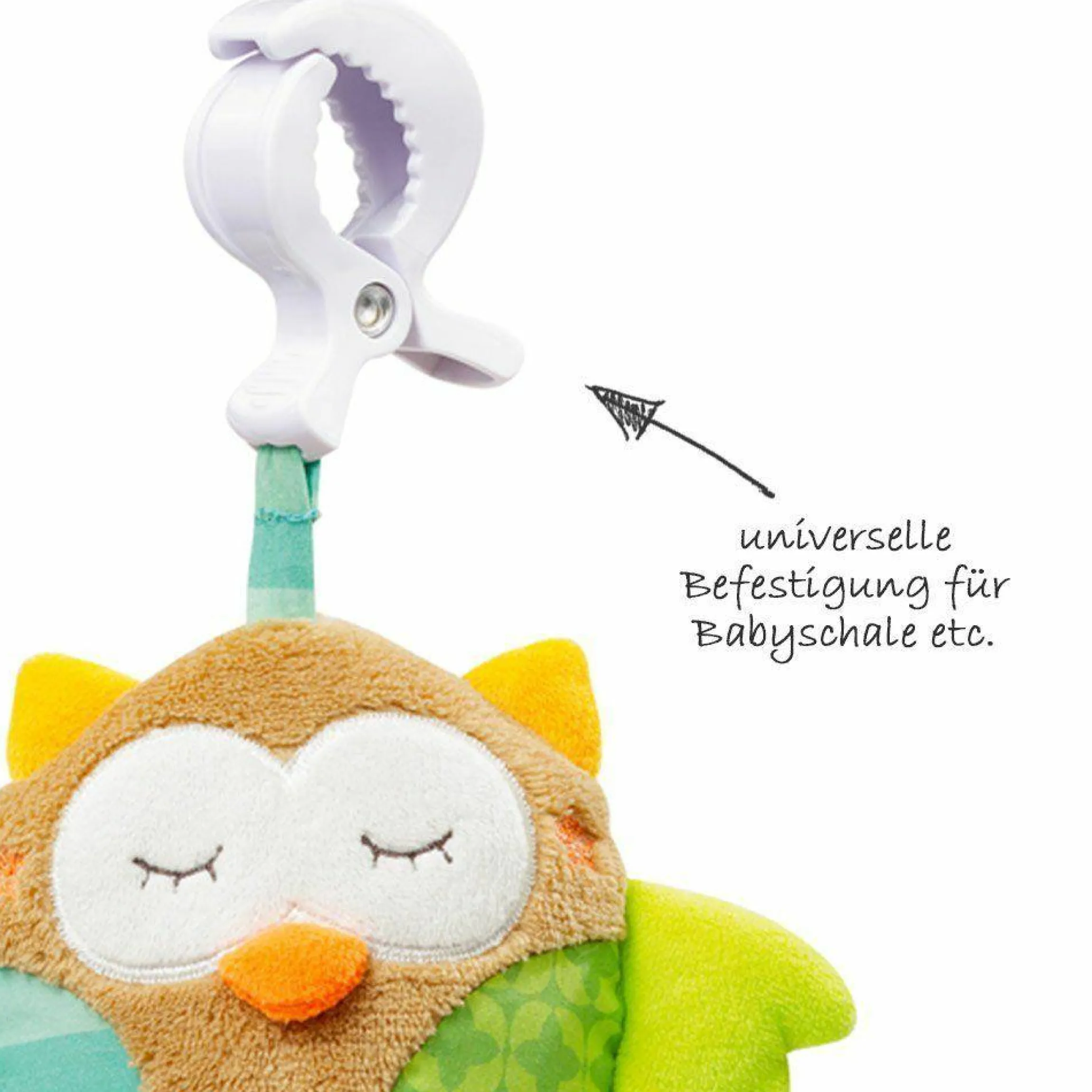 Spieltier zum Aufhängen / Activity-Greifling Sleeping Forest - Eule