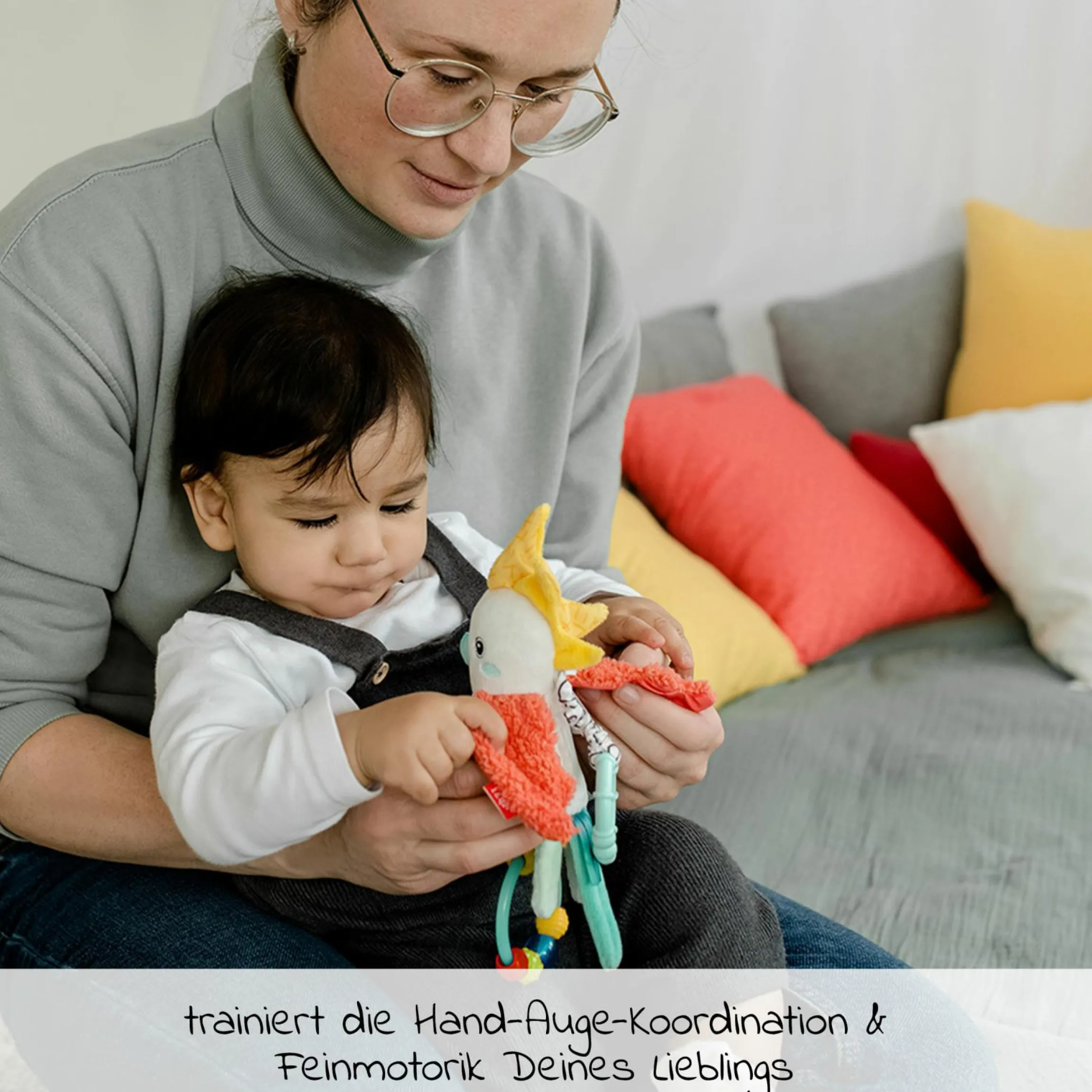 Spieltier zum Aufhängen Zwitscher-Vogel 23 cm - DoBabyDoo