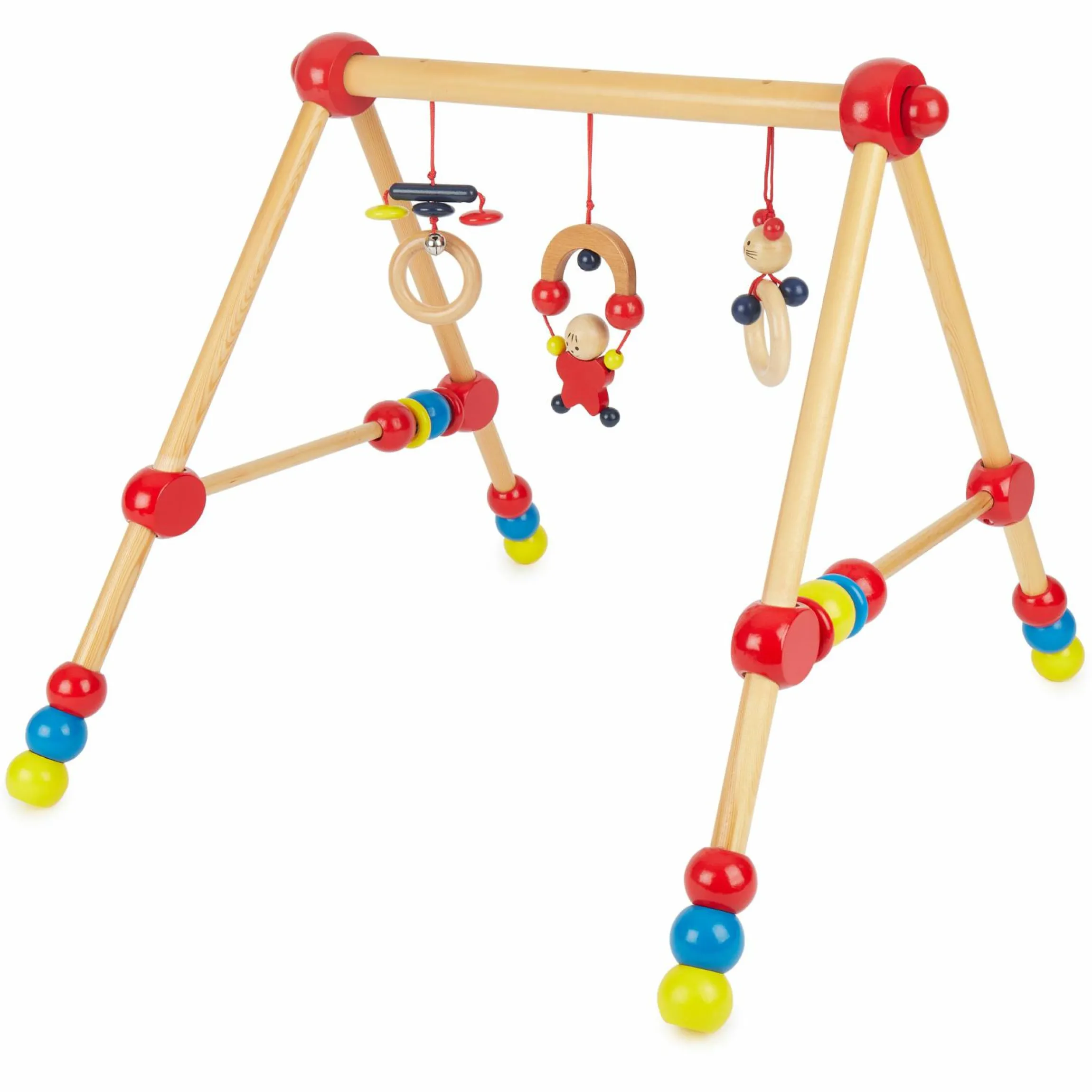 Spiel-Trapez Baby-Gym aus Holz höhenverstellbar