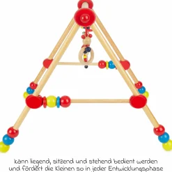 Spiel-Trapez Baby-Gym aus Holz höhenverstellbar