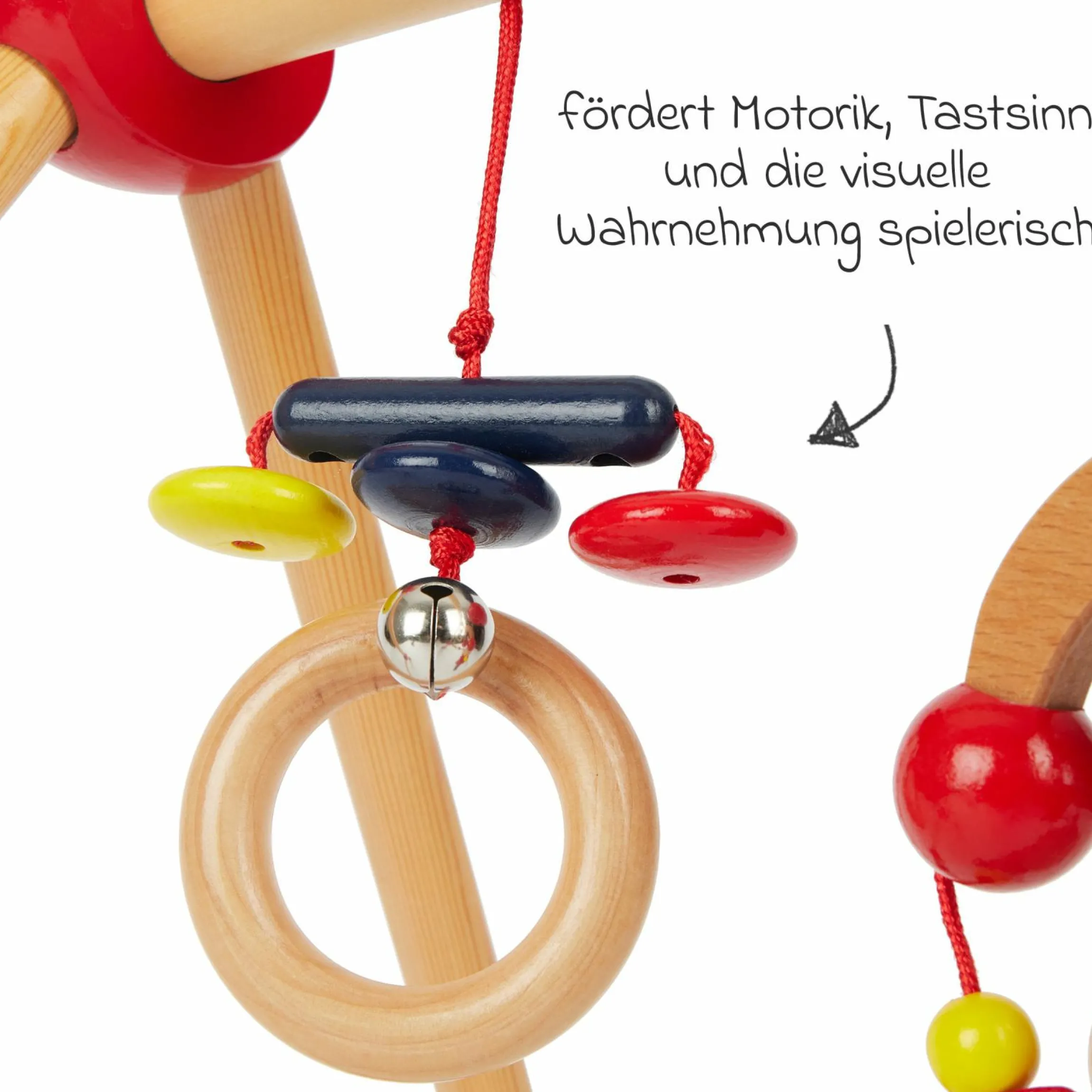 Spiel-Trapez Baby-Gym aus Holz höhenverstellbar