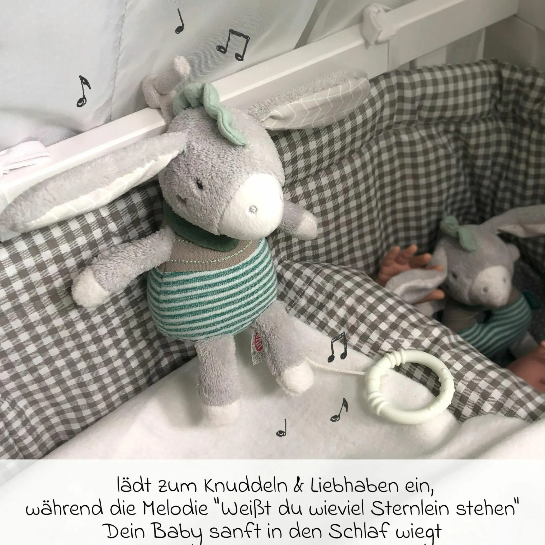 Spieluhr / Einschlafhilfe 22 cm - Esel