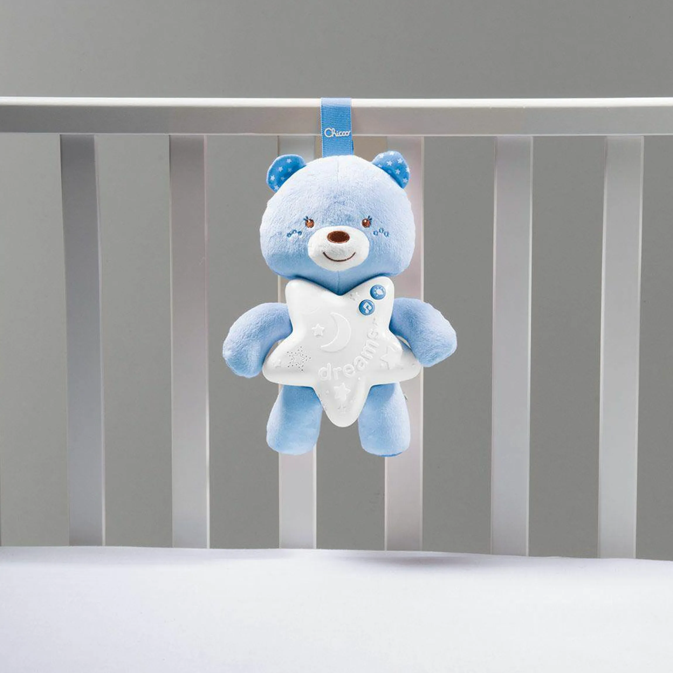 Spieluhr mit Nachtlicht Gute Nacht Bärchen - Blau