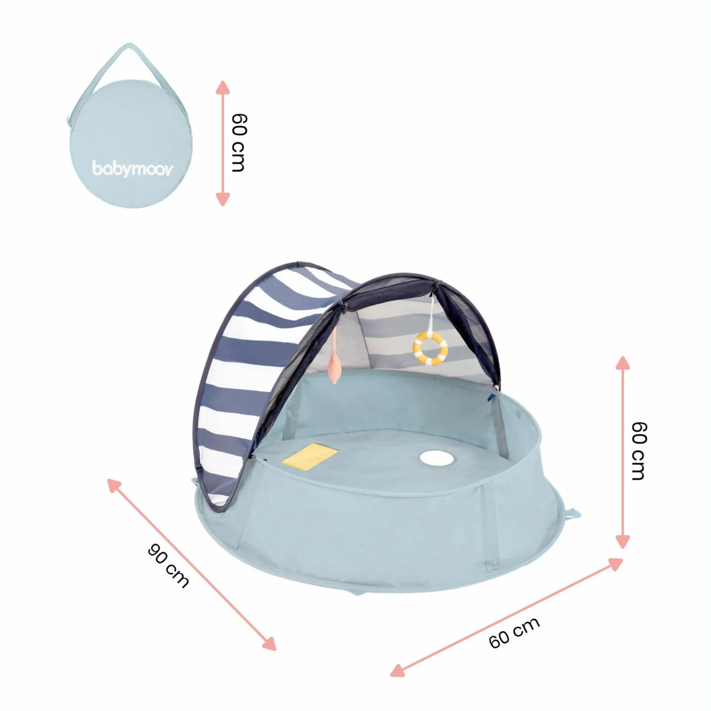 Spielzelt & Reisebett & Planschbecken 3in1 Aquani - Marinière