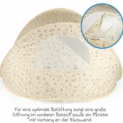 Spielzelt / Strandmuschel mit UV-Schutz 40+ - Vintage Flowers