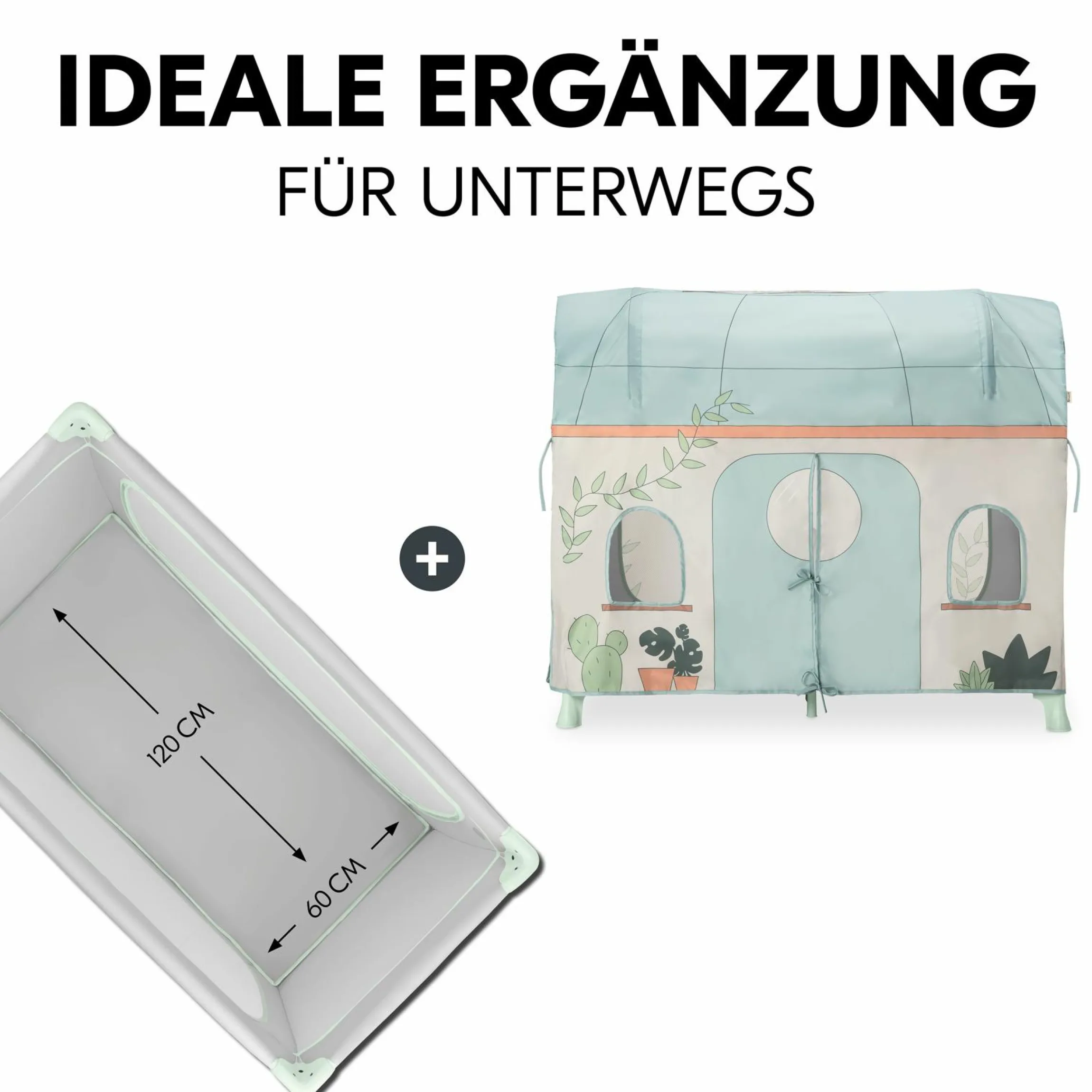Spielzelt für Reisebett Travel Bed Cover - Plants