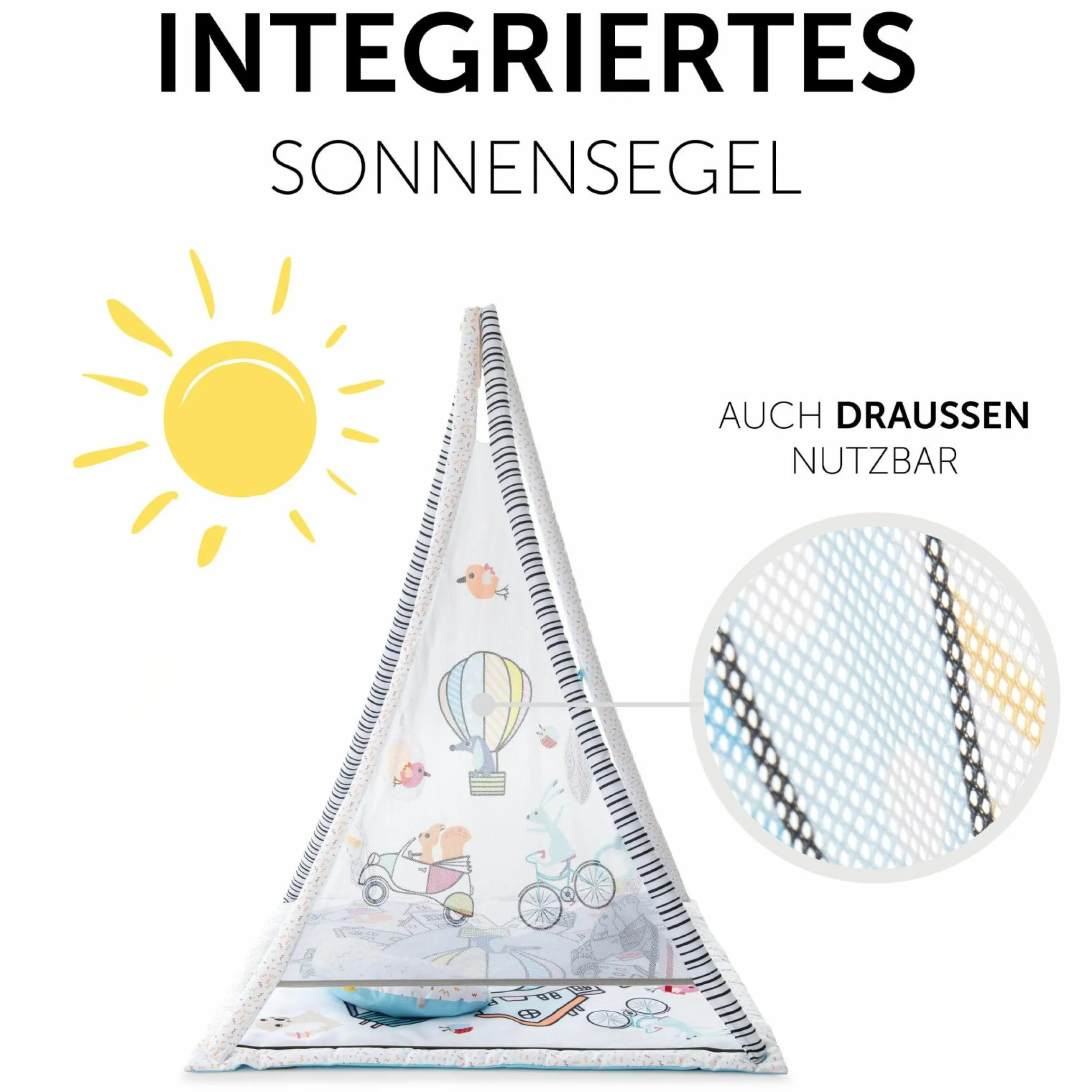 Spielzelt mit Spielbogen 1st Tent - Balloon Ride White