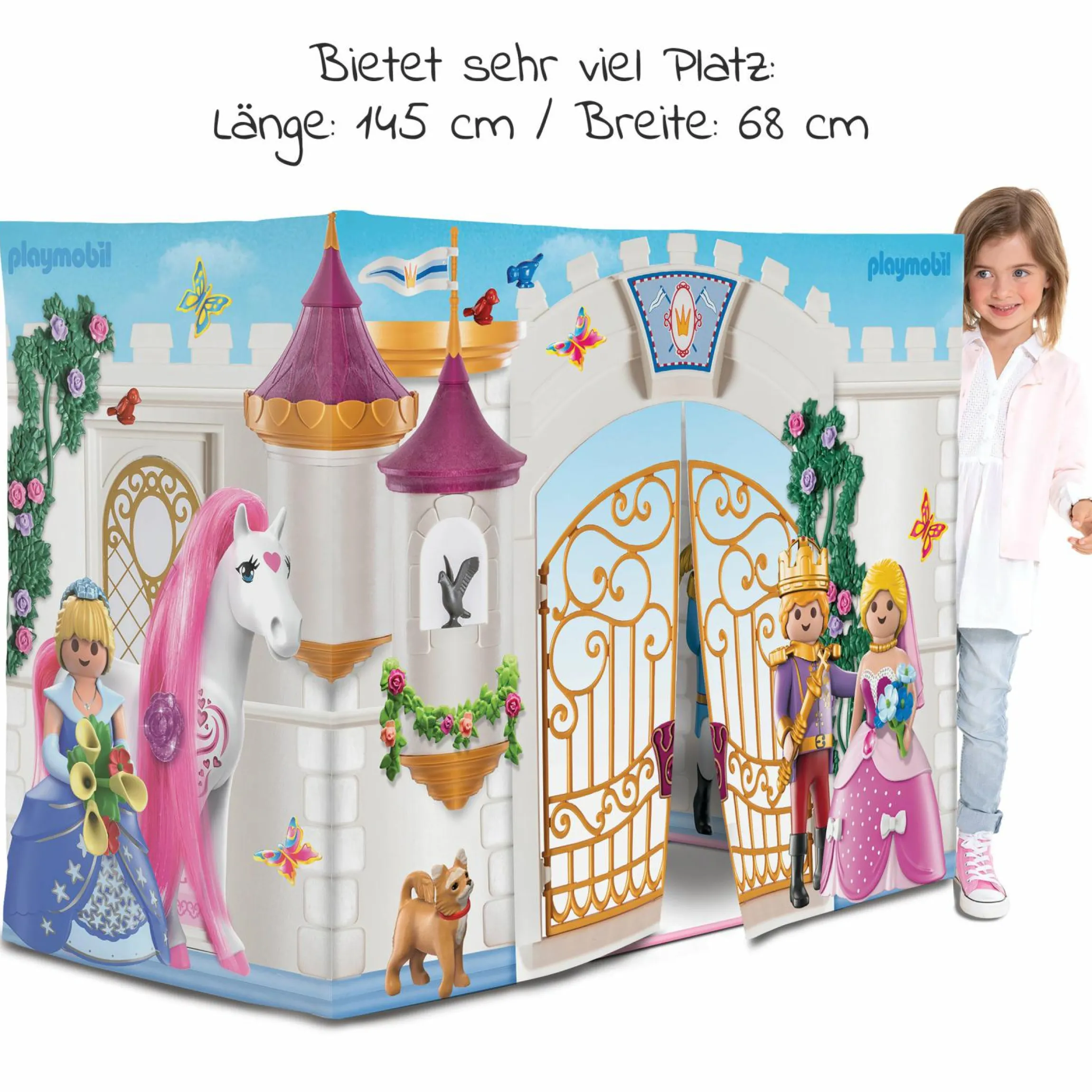 Spielzelt Prinzessinnen Schloß - 145x68 cm