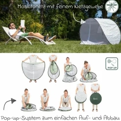 Spielzelt Strandmuschel mit UV-Schutz 50+ - Provence
