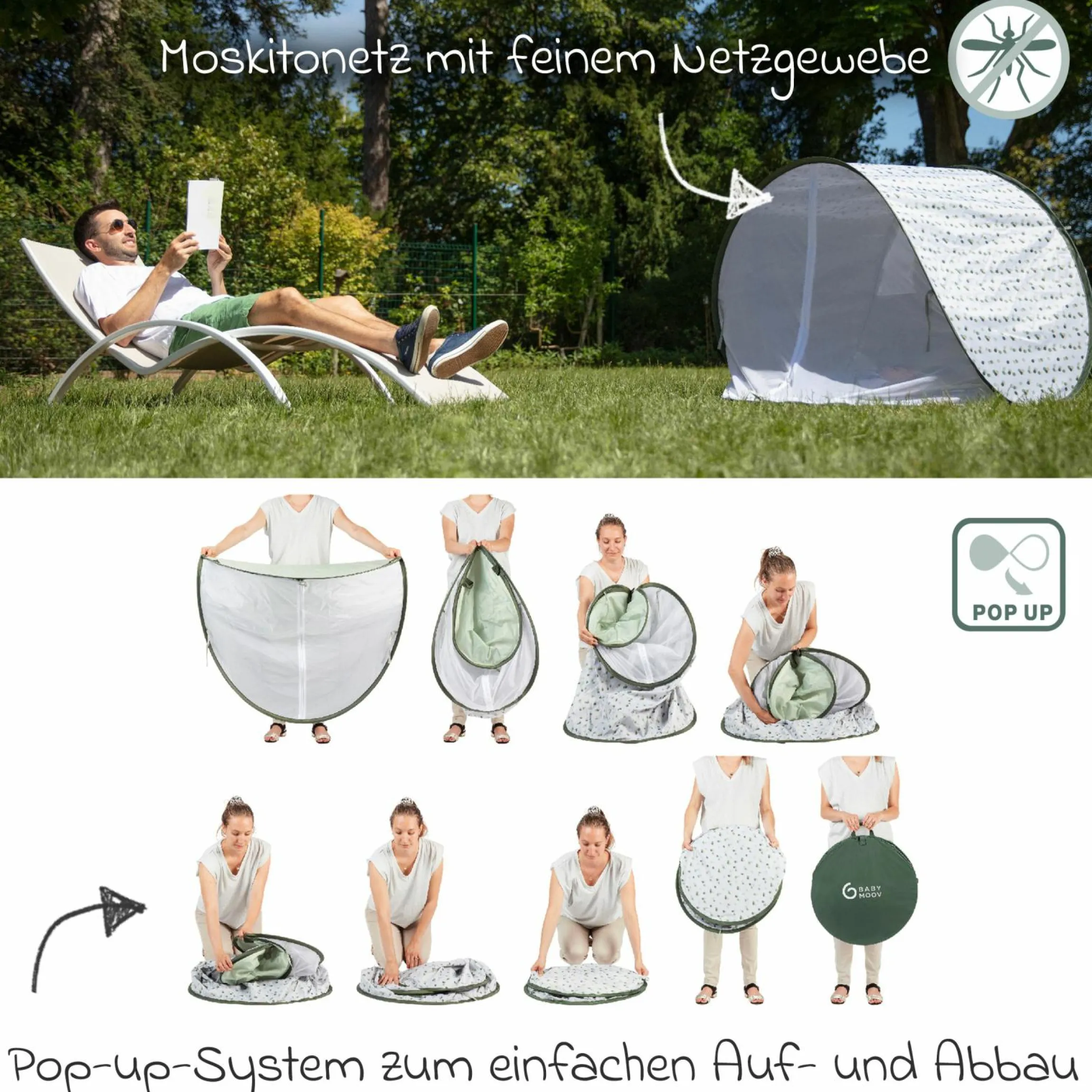Spielzelt Strandmuschel mit UV-Schutz 50+ - Provence