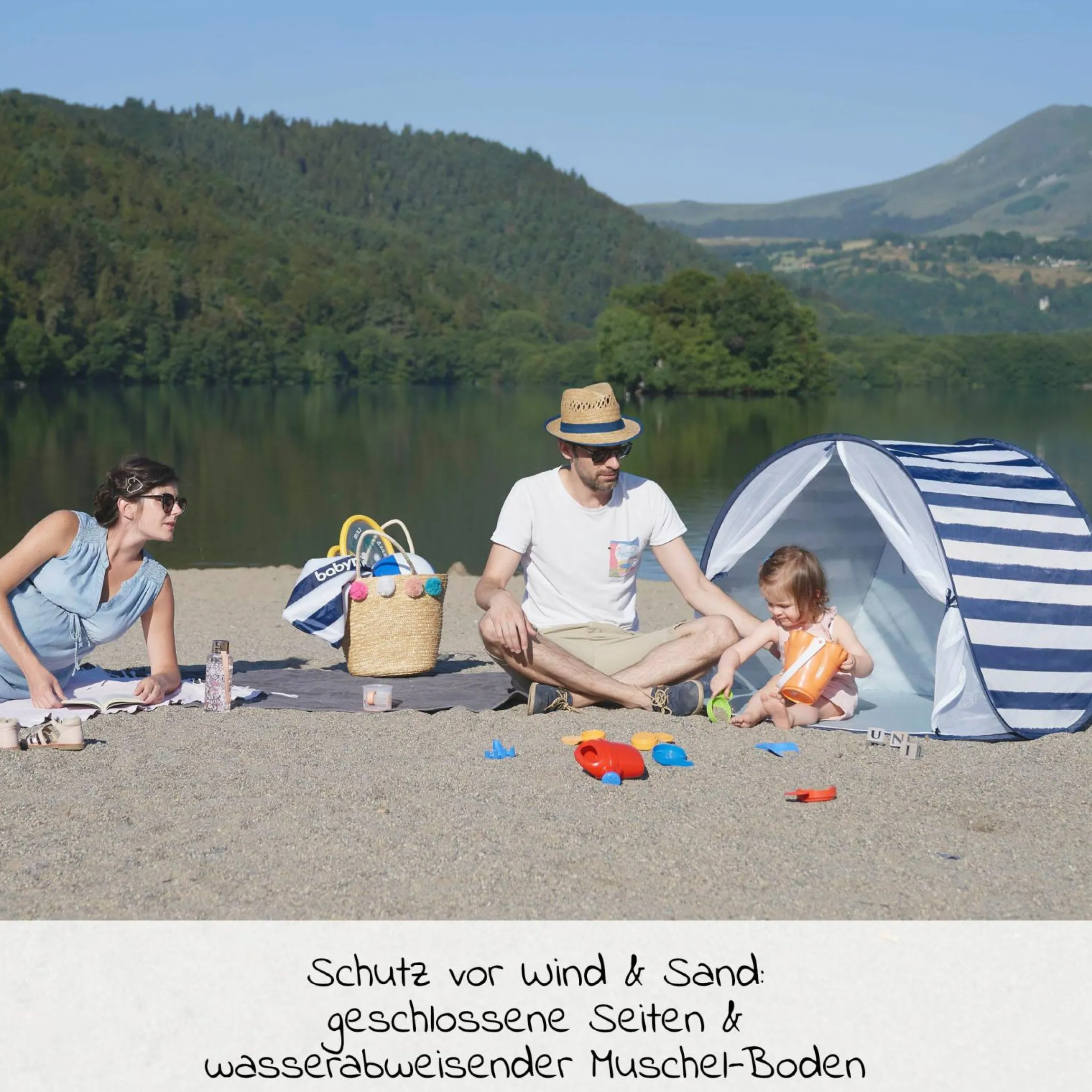 Spielzelt Strandmuschel mit UV-Schutz 50+ - Marinière