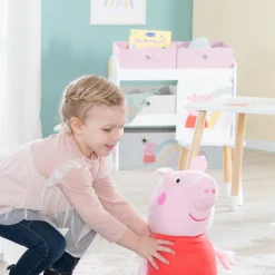 Spielzeugregal inkl. 5 Stoffboxen - Peppa Pig - Weiß