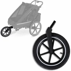 Sport Kit extragroßes Jogger-Luftrad (24,5 cm) für Fahrradanhänger Tour - Black - Kollektion 2025