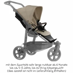 Sport-Einheit XXL Sportsitz für Mono 3/4 & Pro - Sand - Kollektion 2025