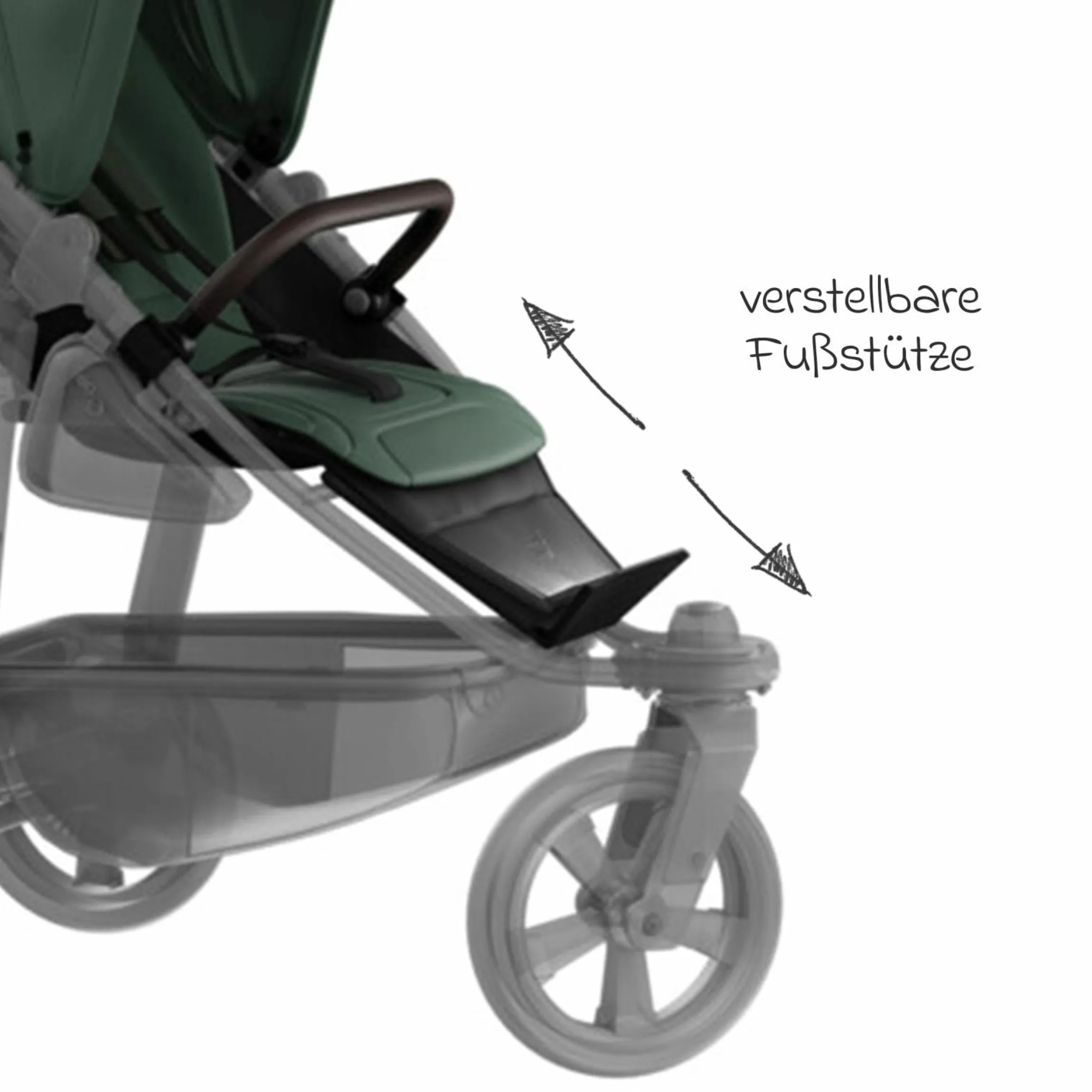 Sport-Einheit XXL Sportsitz für Mono 3/4 & Pro - Olive - Kollektion 2025