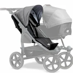 Sportsitz (1 x XXL-Komfort-Sitz) für Duo 2 für Kinder bis 45 kg - Premium Grau - Kollektion 2025