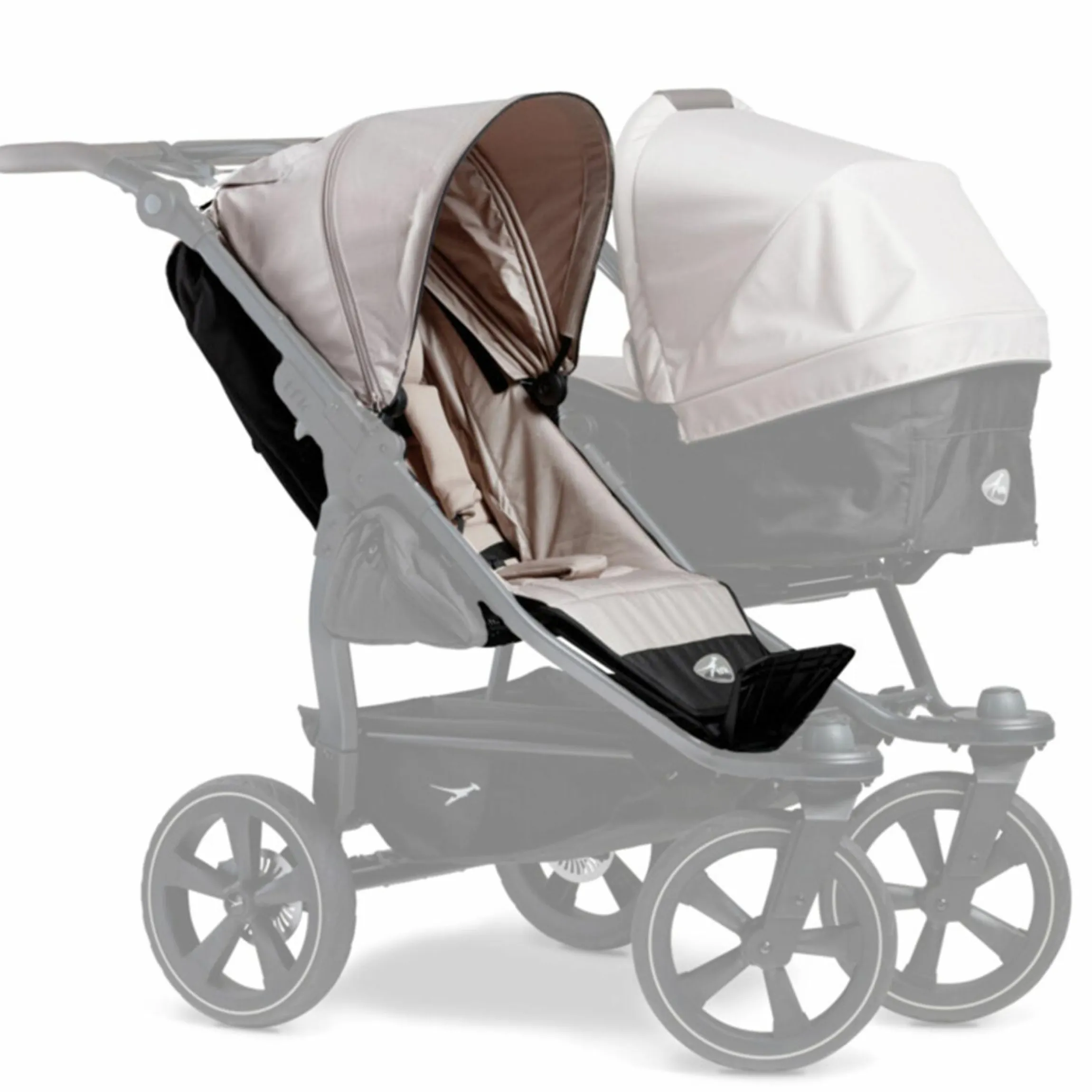 Sportsitz (1 x XXL-Komfort-Sitz) für Duo 2 für Kinder bis 45 kg - Sand - Kollektion 2025