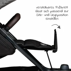 Sportsitz für Mono 2 XXL Komfort-Sitz für Kinder bis 34 kg - Premium Grau