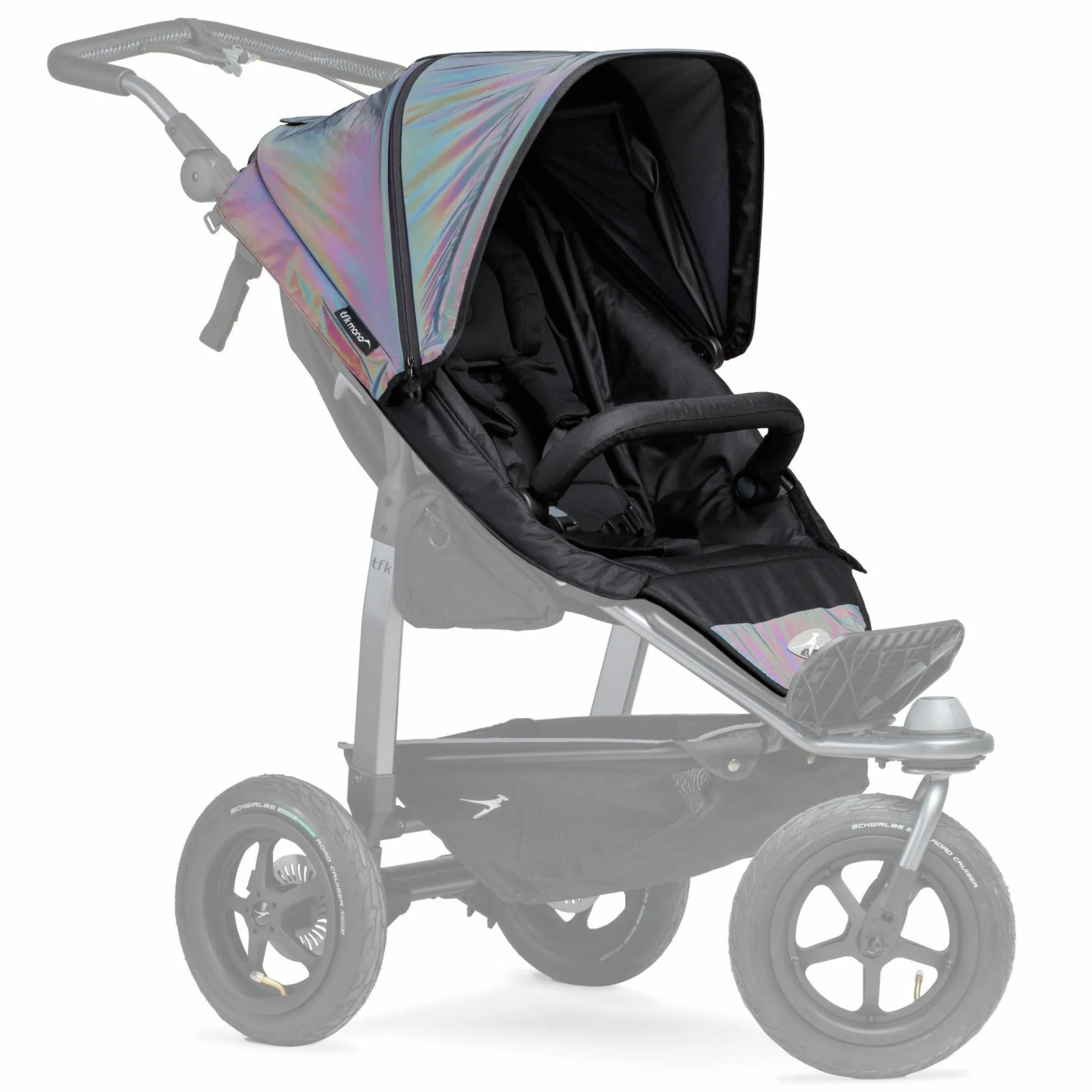 Sportsitz für Mono - XXL Komfort-Sitz inkl. Wetterschutz für Kinder bis 34 kg - Glow in the Dark