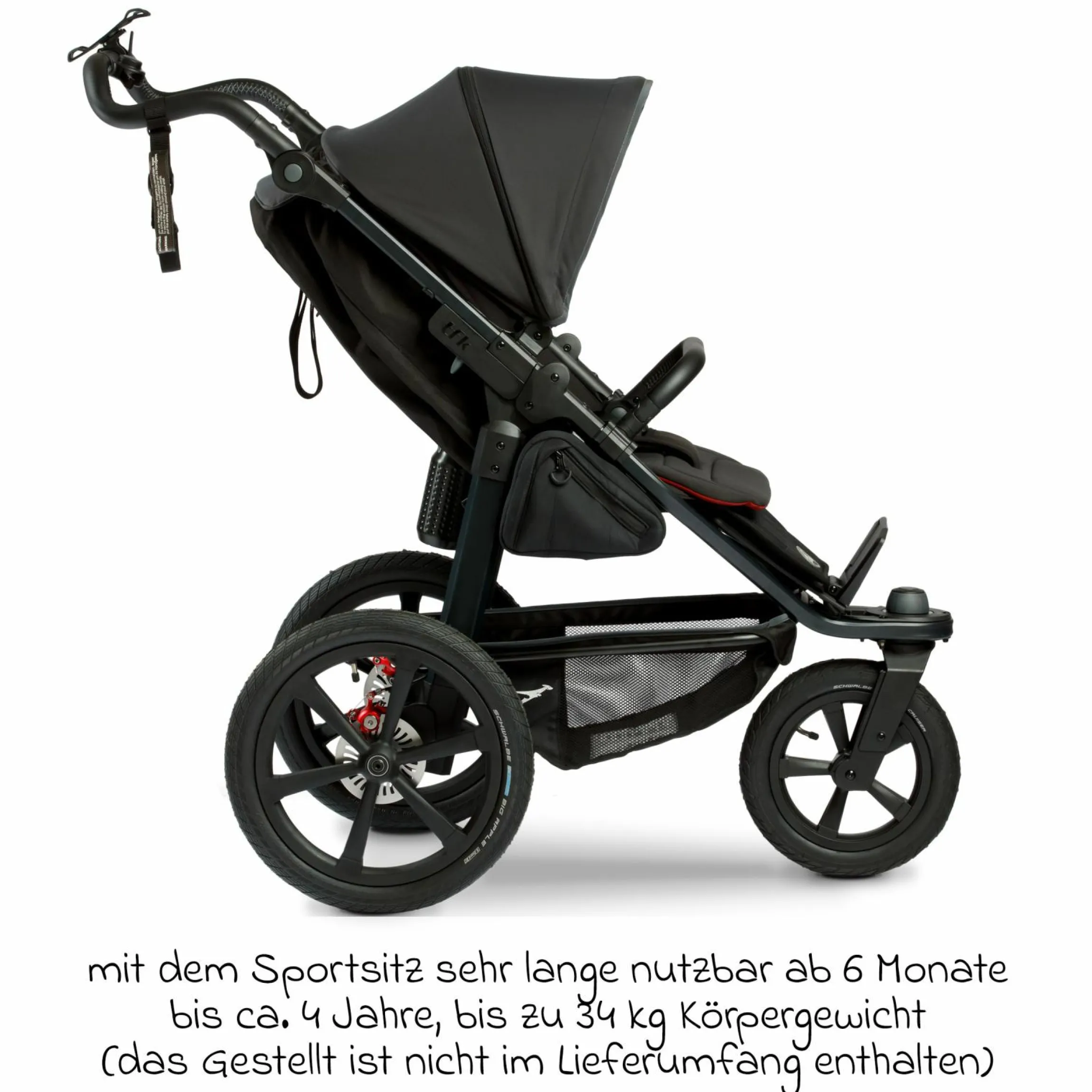 Sportsitz für Pro XXL-Komfort-Sitz für Kinder bis 34 kg - Anthrazit