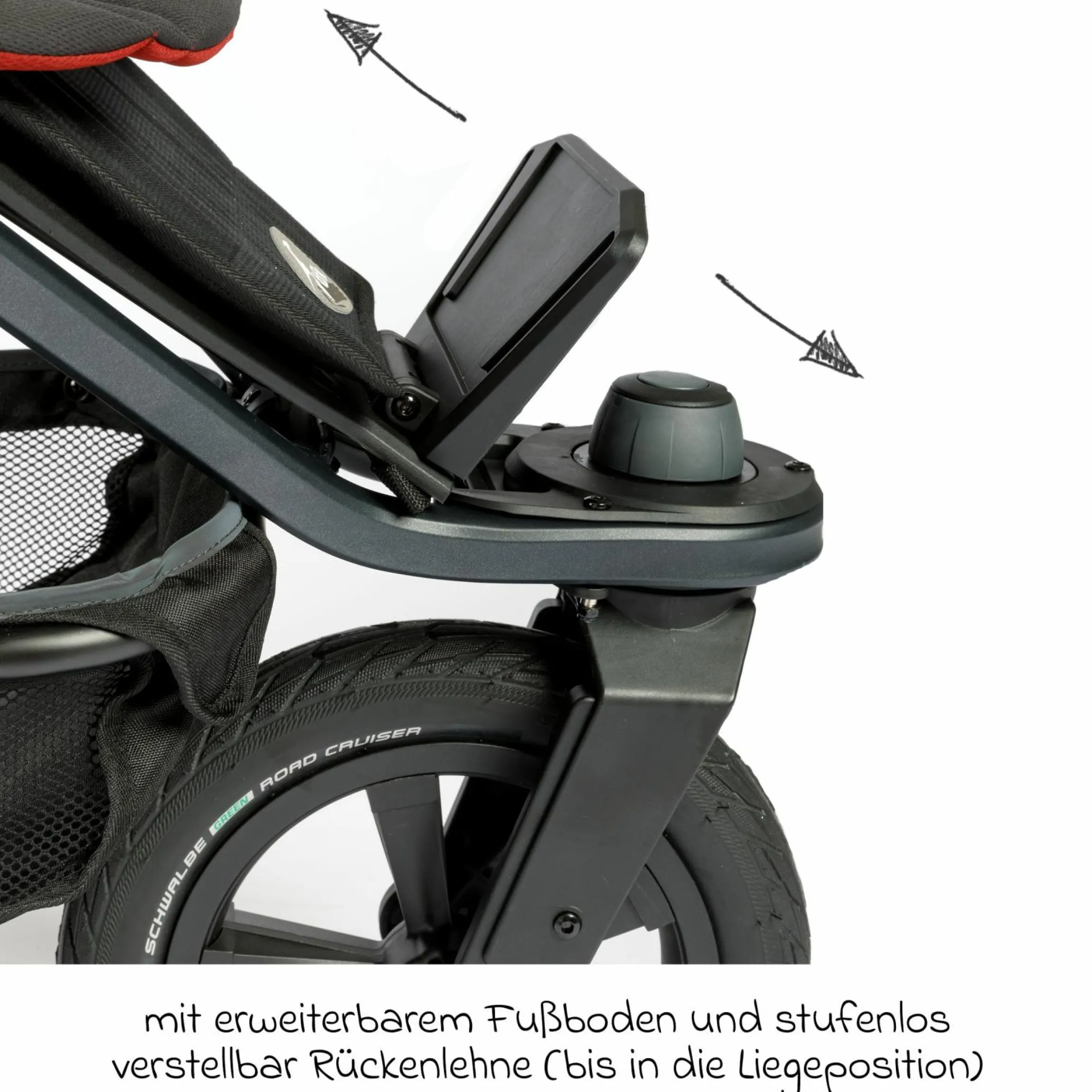 Sportsitz für Pro XXL-Komfort-Sitz für Kinder bis 34 kg - Anthrazit