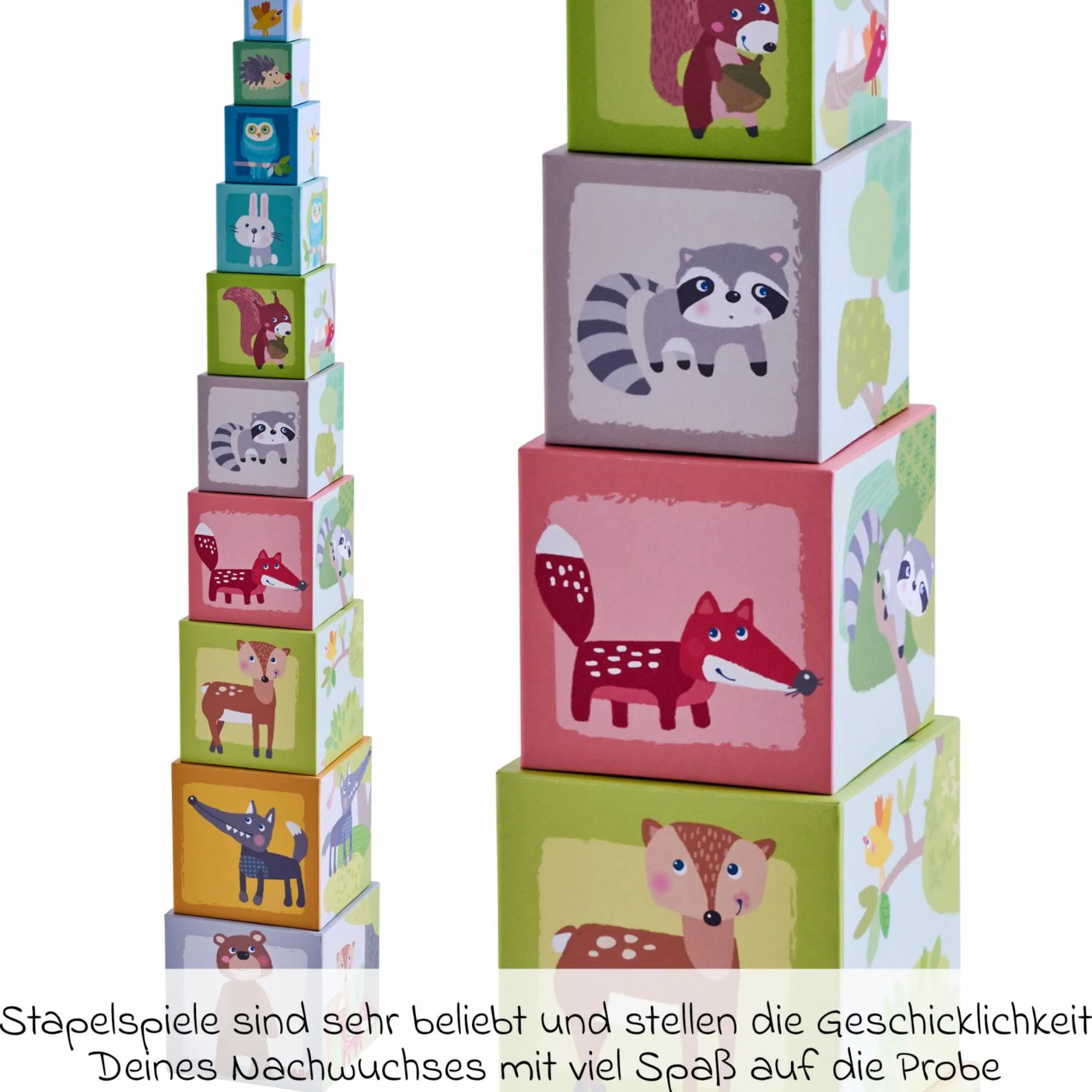 Stapelwürfel XXL - Waldfreunde