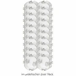 Steckdosenkappe 20er Pack einfache Montage ohne Kleben und Schrauben - Transparent
