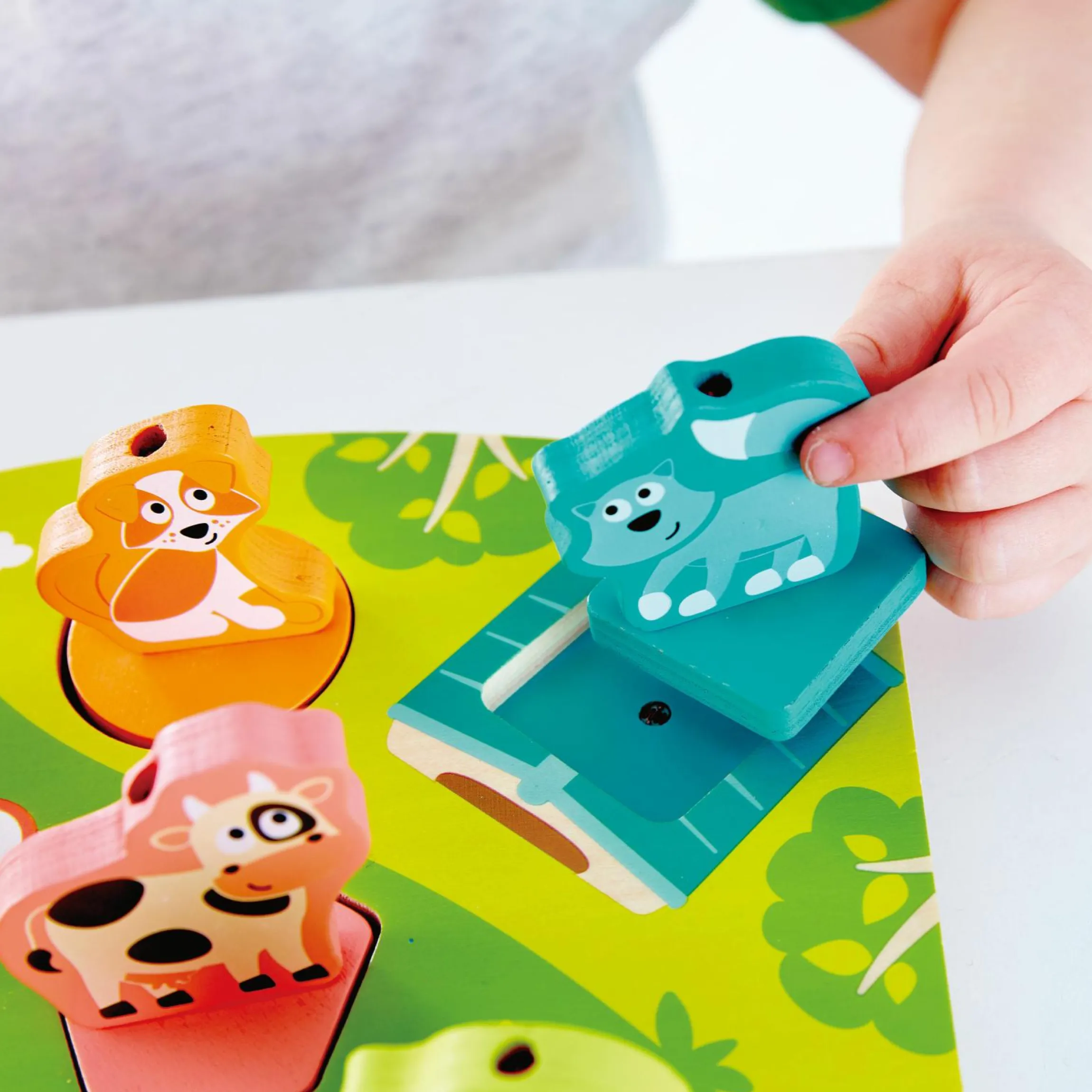 Steckpuzzle mit Geräuschen - Bauernhof