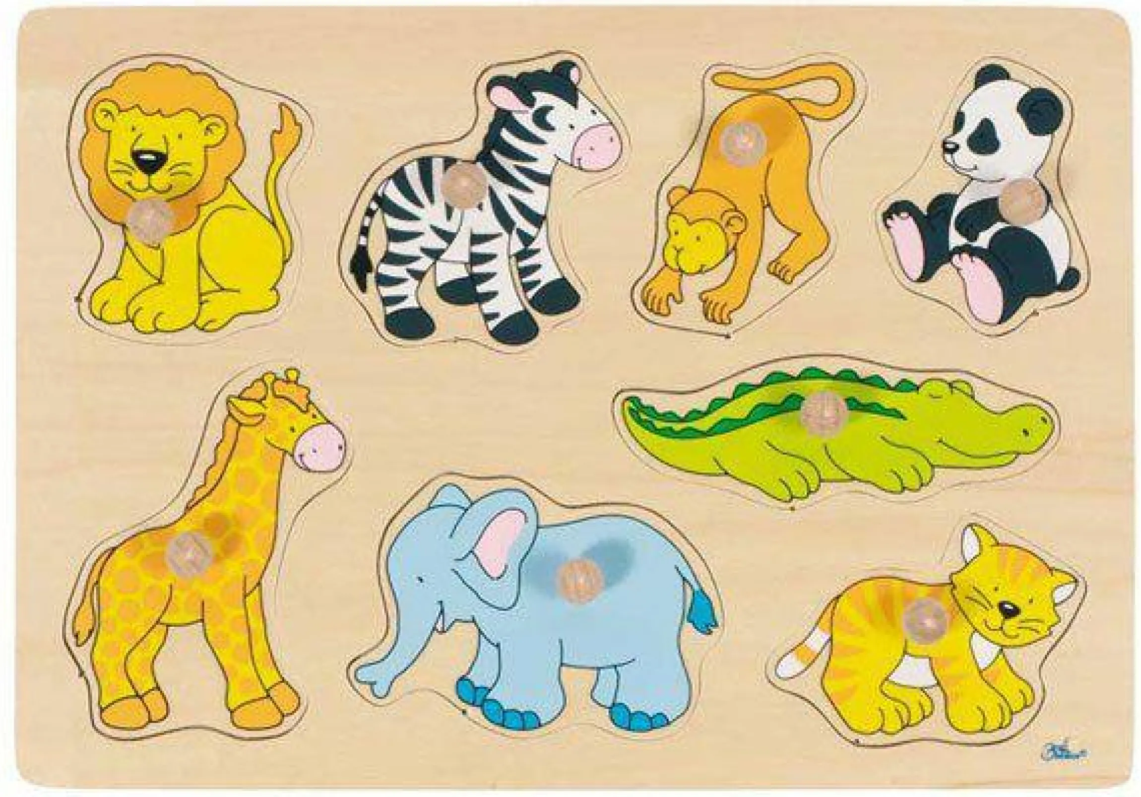 Steckpuzzle Zootiere - 8 Teile