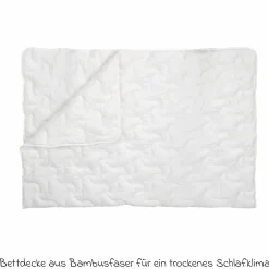 Steppbettdecke Bamboo 135 x 200 cm - Weiß