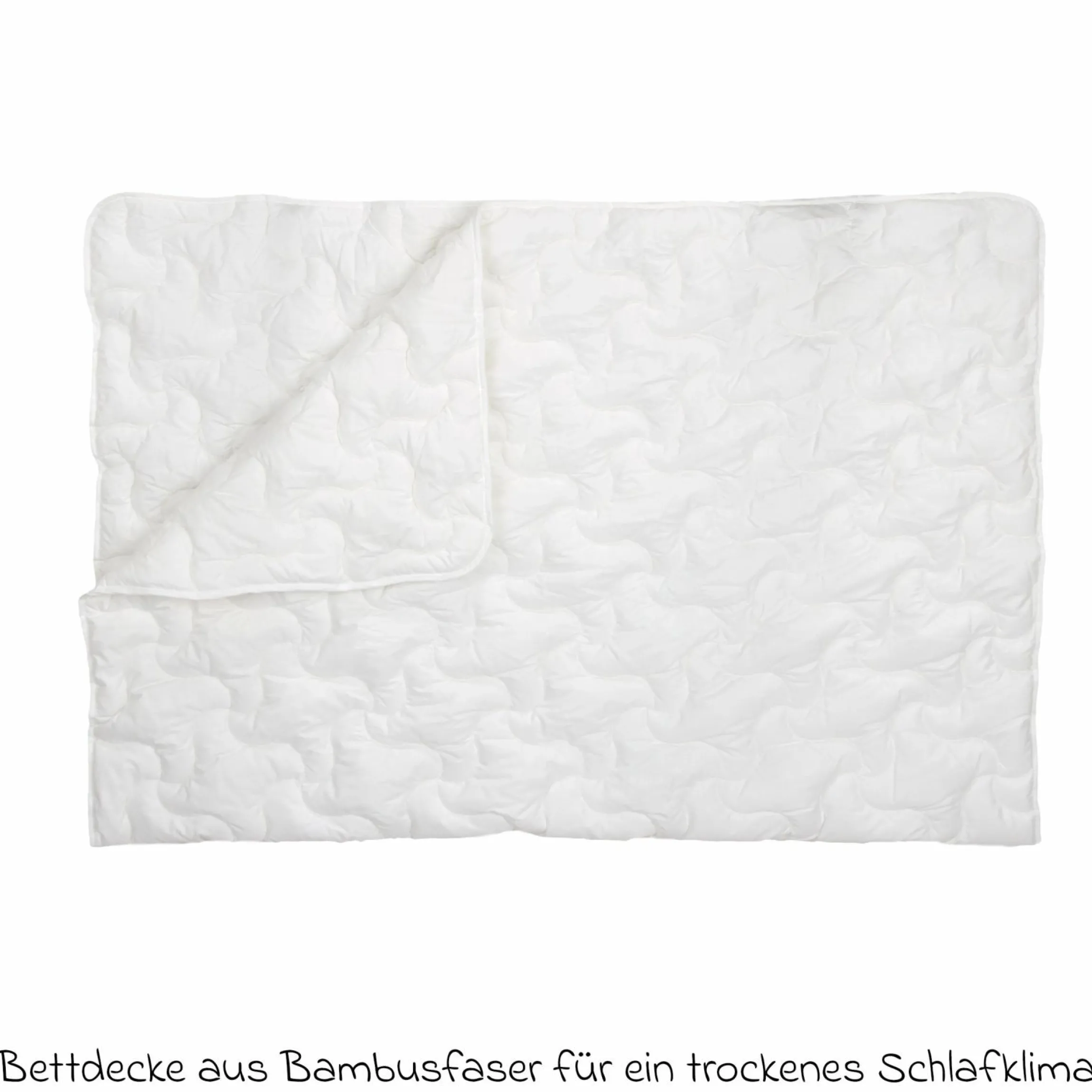 Steppbettdecke Bamboo 135 x 200 cm - Weiß