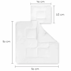 Steppbett-Set Basic 80 x 80 cm + 35 x 40 cm