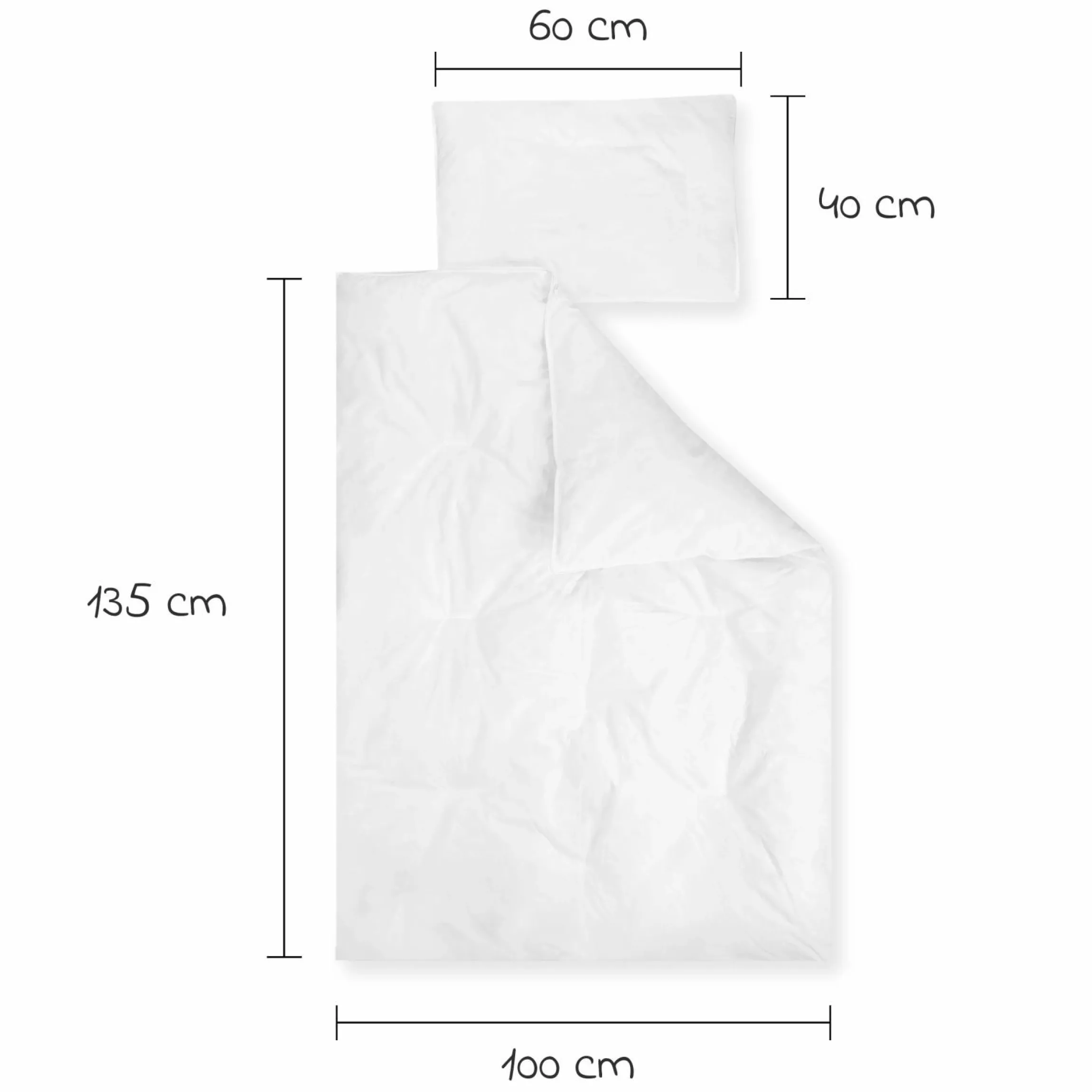 Steppbett-Set Federn & Daunen 100 x 135 cm + 40 x 60 cm