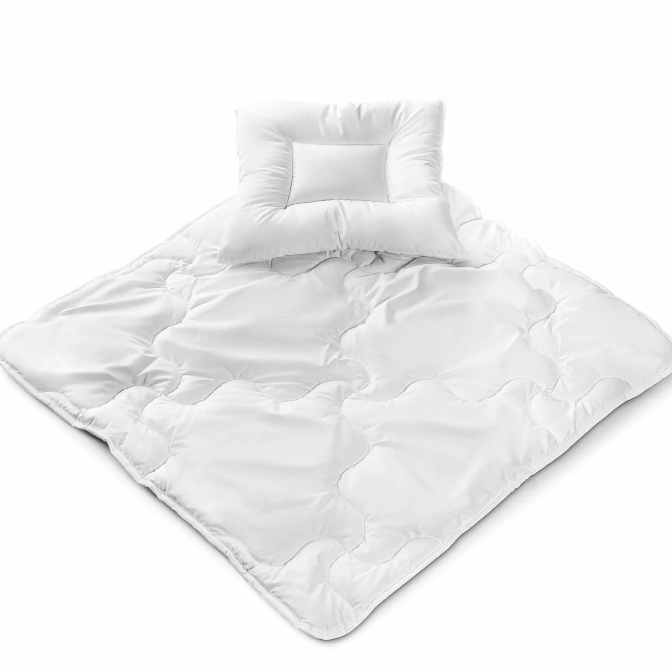 Steppbett-Set Premium Complete 80 x 80 + 35 x 40 cm - Weiß