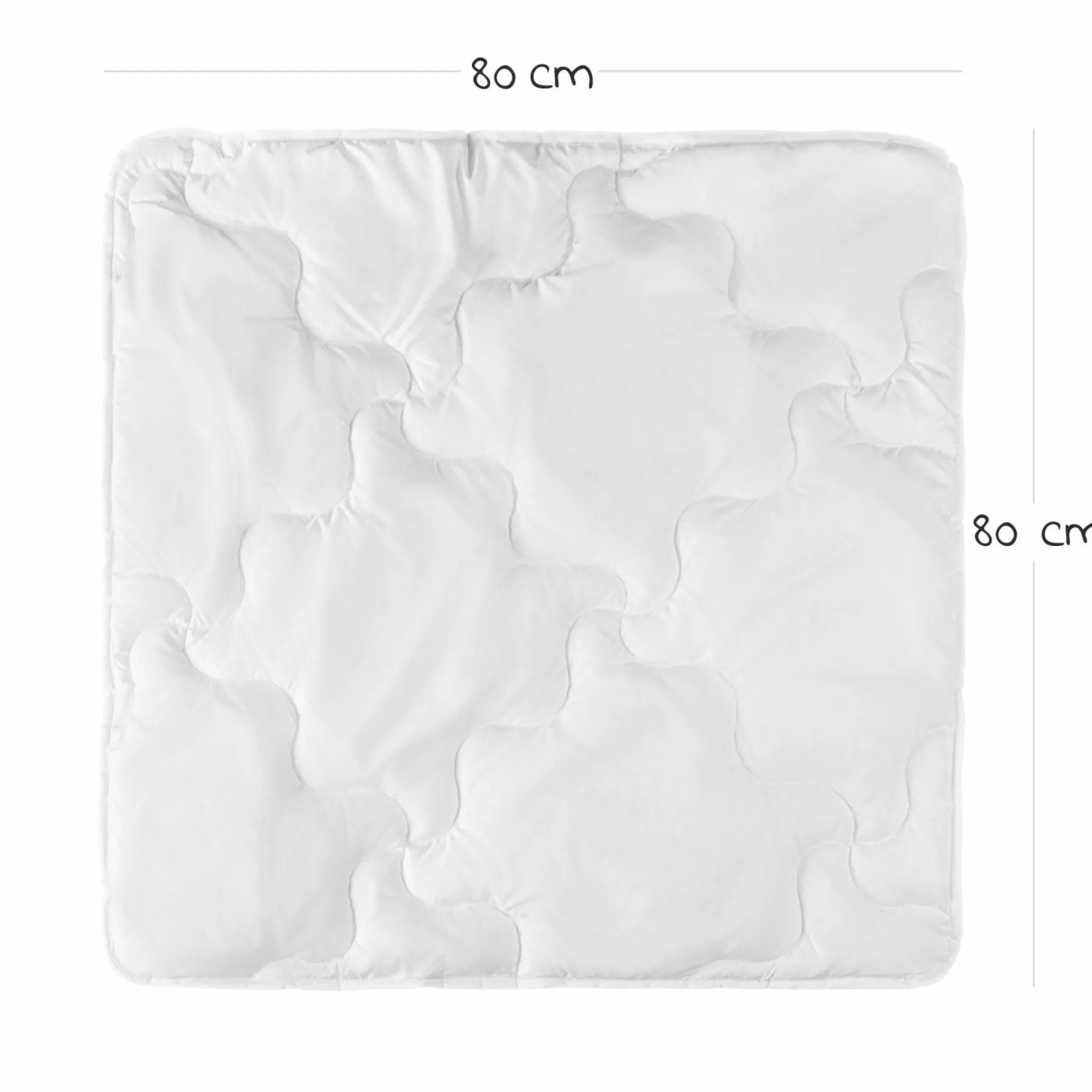Steppbett-Set Premium Complete 80 x 80 + 35 x 40 cm - Weiß