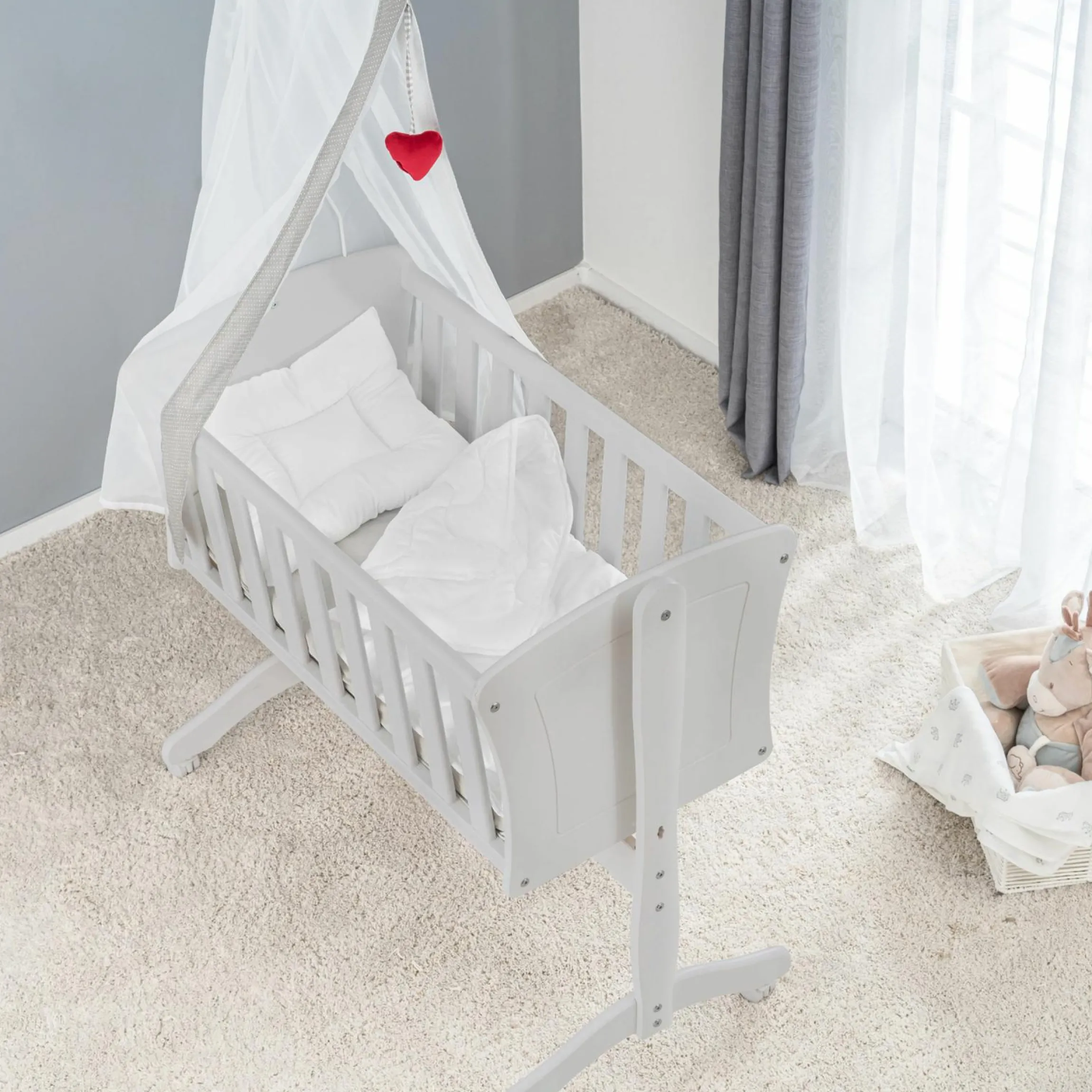Steppbett-Set Premium Complete 80 x 80 + 35 x 40 cm - Weiß