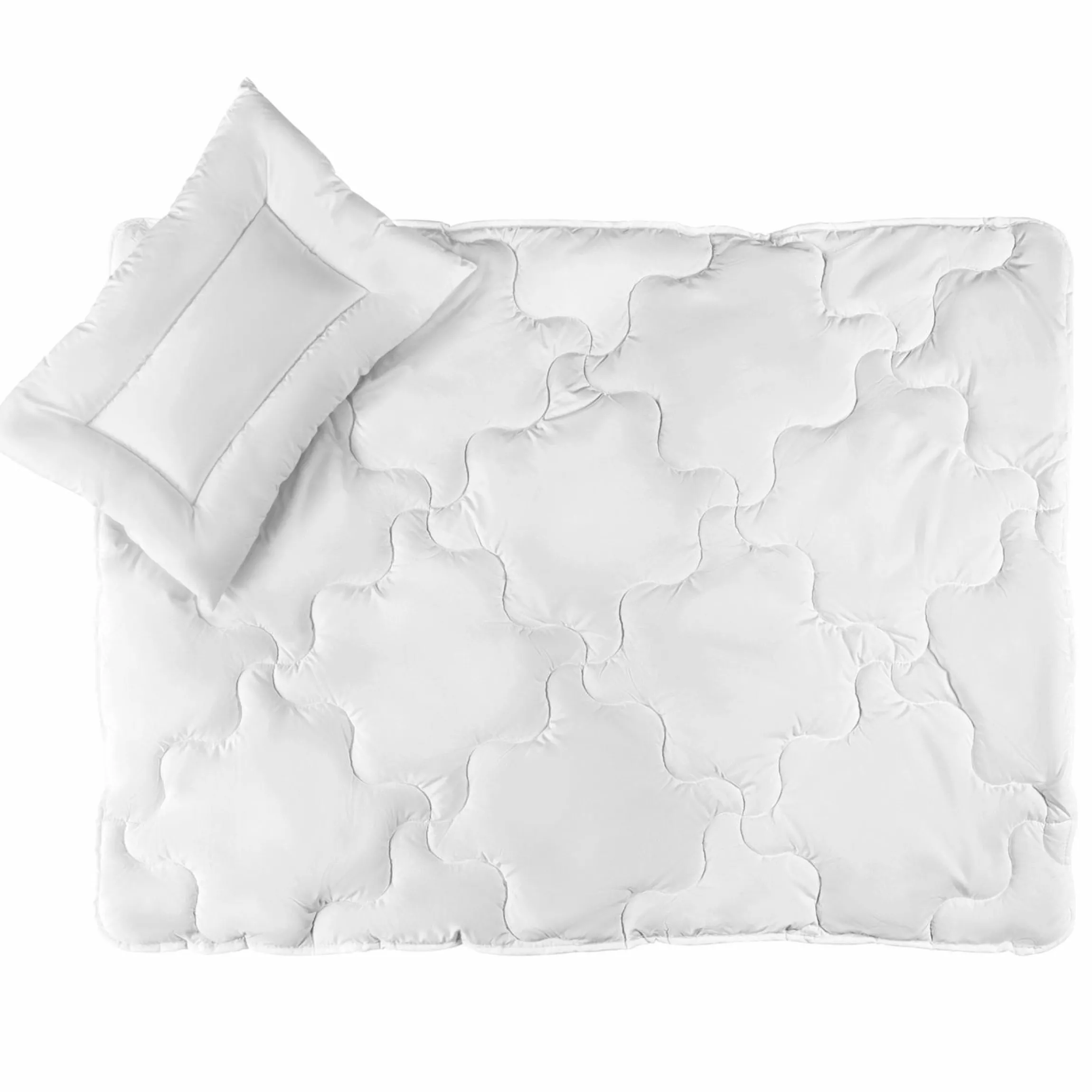 Steppbett-Set Premium Complete 100 x 135 + 40 x 60 cm - Weiß