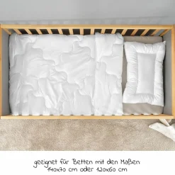 Steppbett-Set Premium Complete 100 x 135 + 40 x 60 cm - Weiß