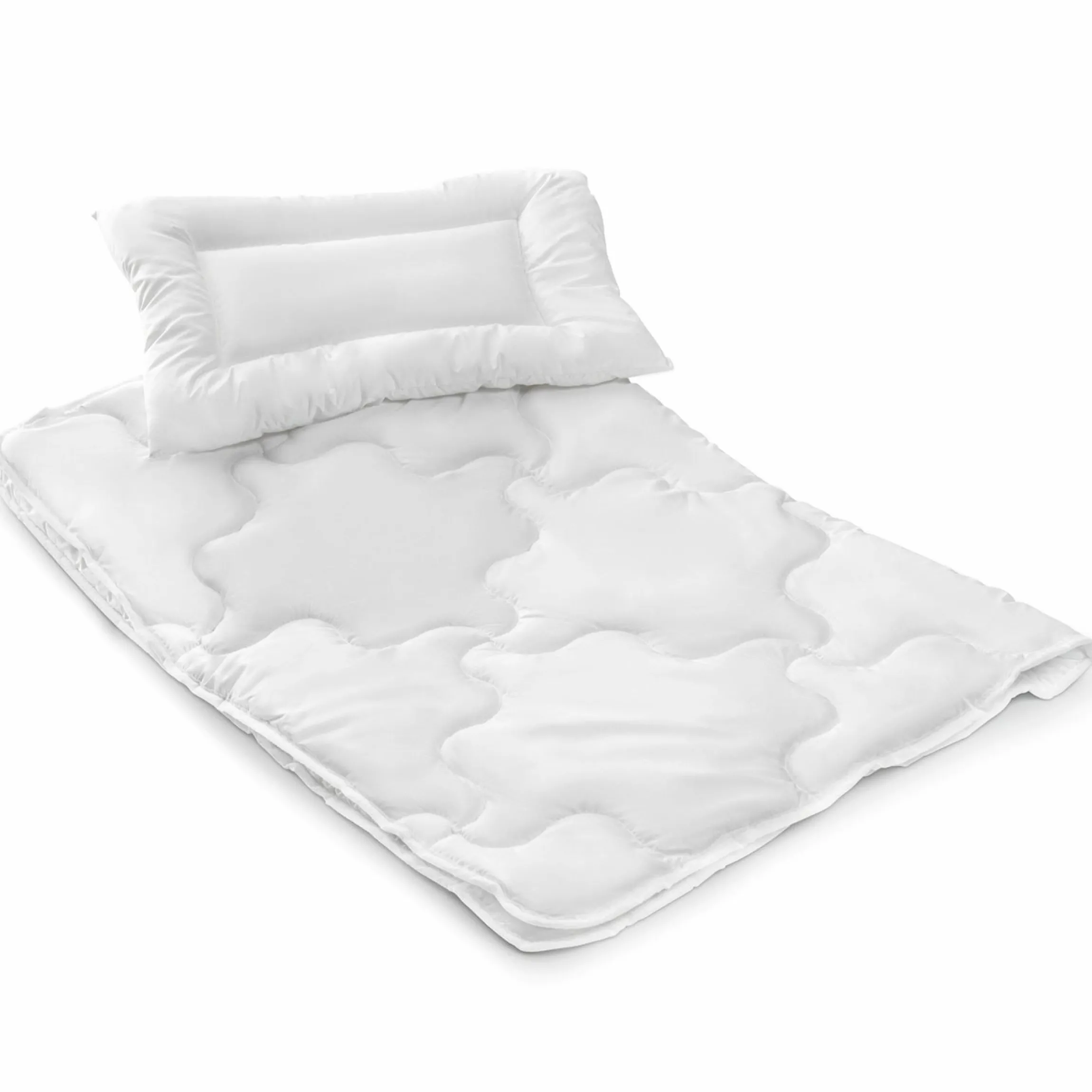 Steppbett-Set Premium Complete 100 x 135 + 40 x 60 cm - Weiß