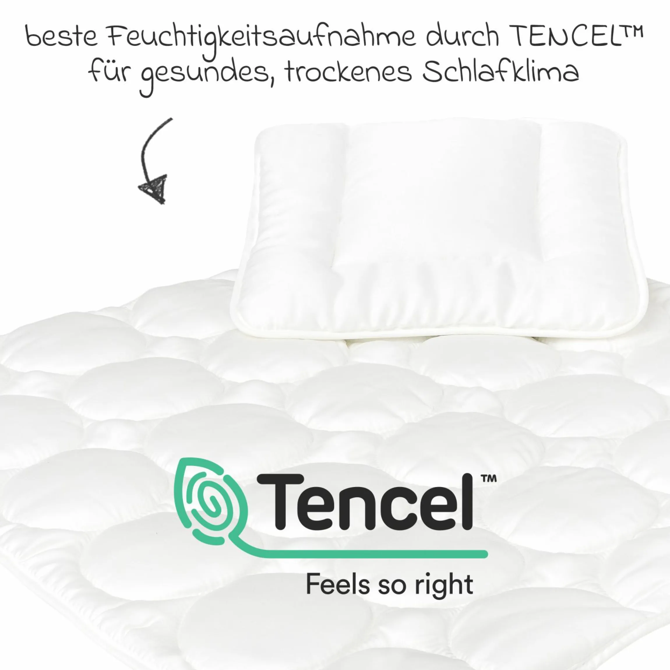 Steppbett-Set Vier Jahreszeiten TENCEL™ 80 x 80 cm + 35 x 40 cm