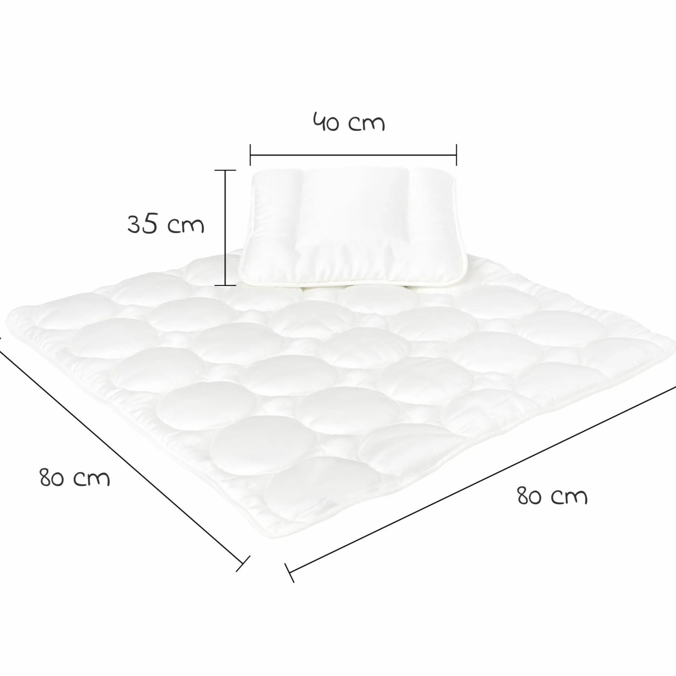 Steppbett-Set Vier Jahreszeiten TENCEL™ 80 x 80 cm + 35 x 40 cm