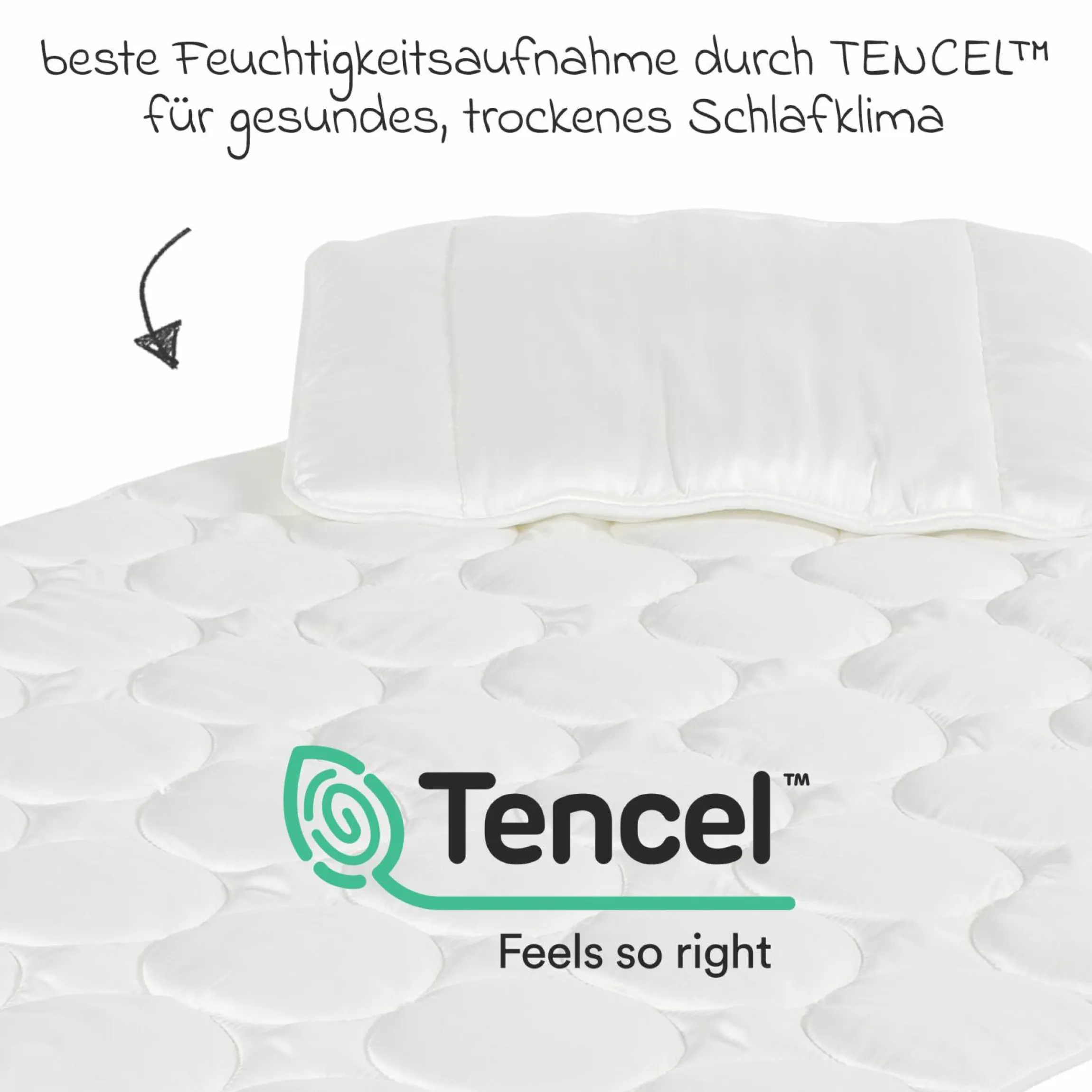 Steppbett-Set Vier Jahreszeiten TENCEL™ 100 x 135 cm + 40 x 60 cm