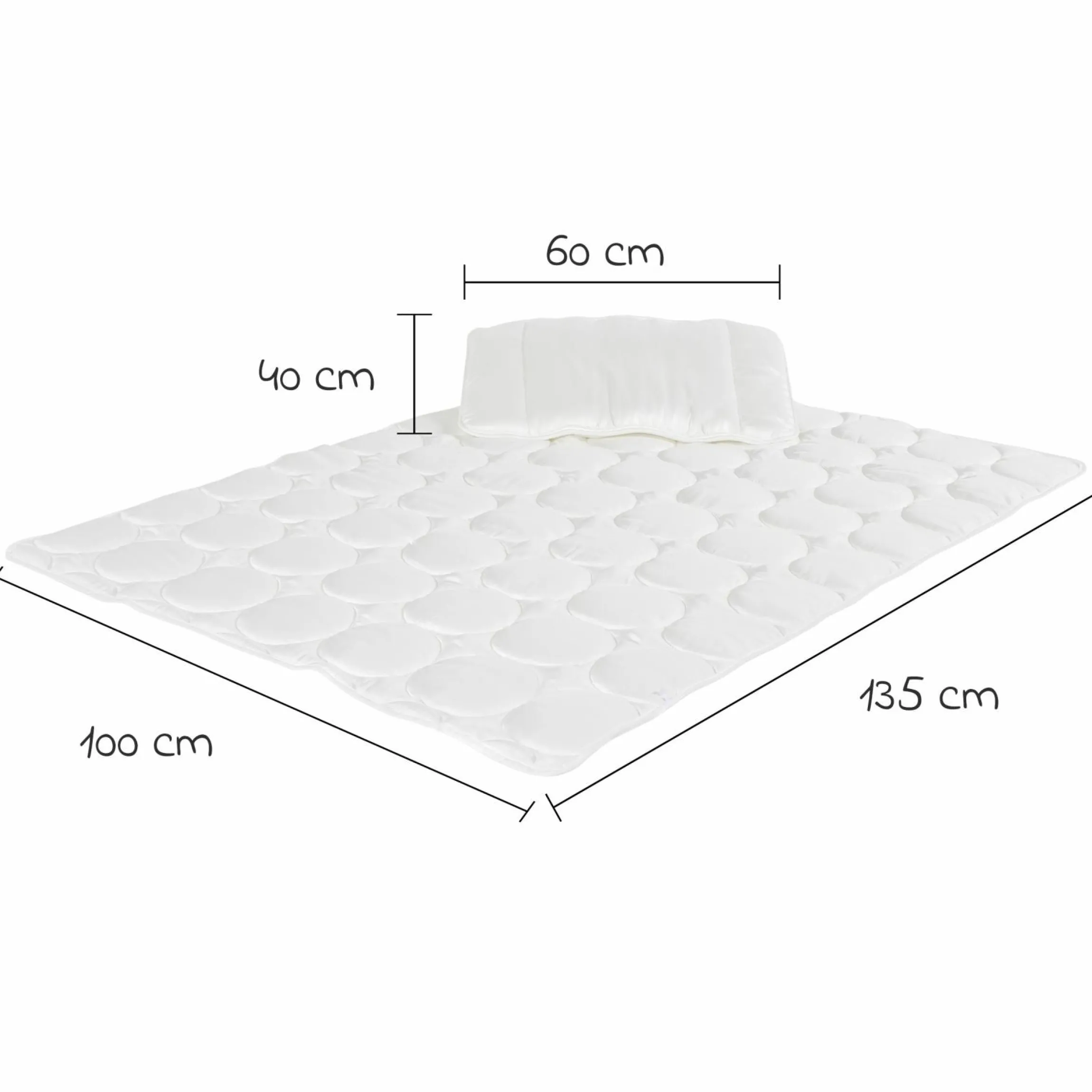 Steppbett-Set Vier Jahreszeiten TENCEL™ 100 x 135 cm + 40 x 60 cm