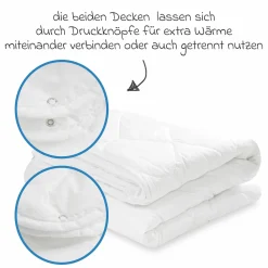 Steppbett-Set Vier Jahreszeiten 100 x 135 cm + 40 x 60 cm